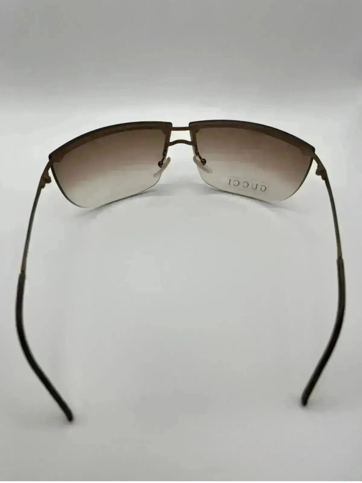 Gucci × Tom Ford × Vintage GUCCI Sunglasses Shield Wrap Rimless Tom Ford Era Vintage Size ONE SIZE - 4 Thumbnail