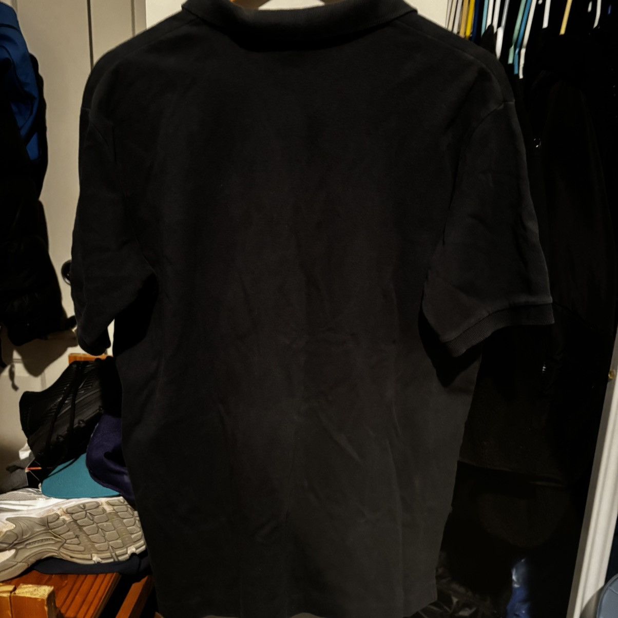 Nike Vintage 1990s Nike Faded Black Swoosh Polo Shirt Size US L / EU 52-54 / 3 - 3 Thumbnail