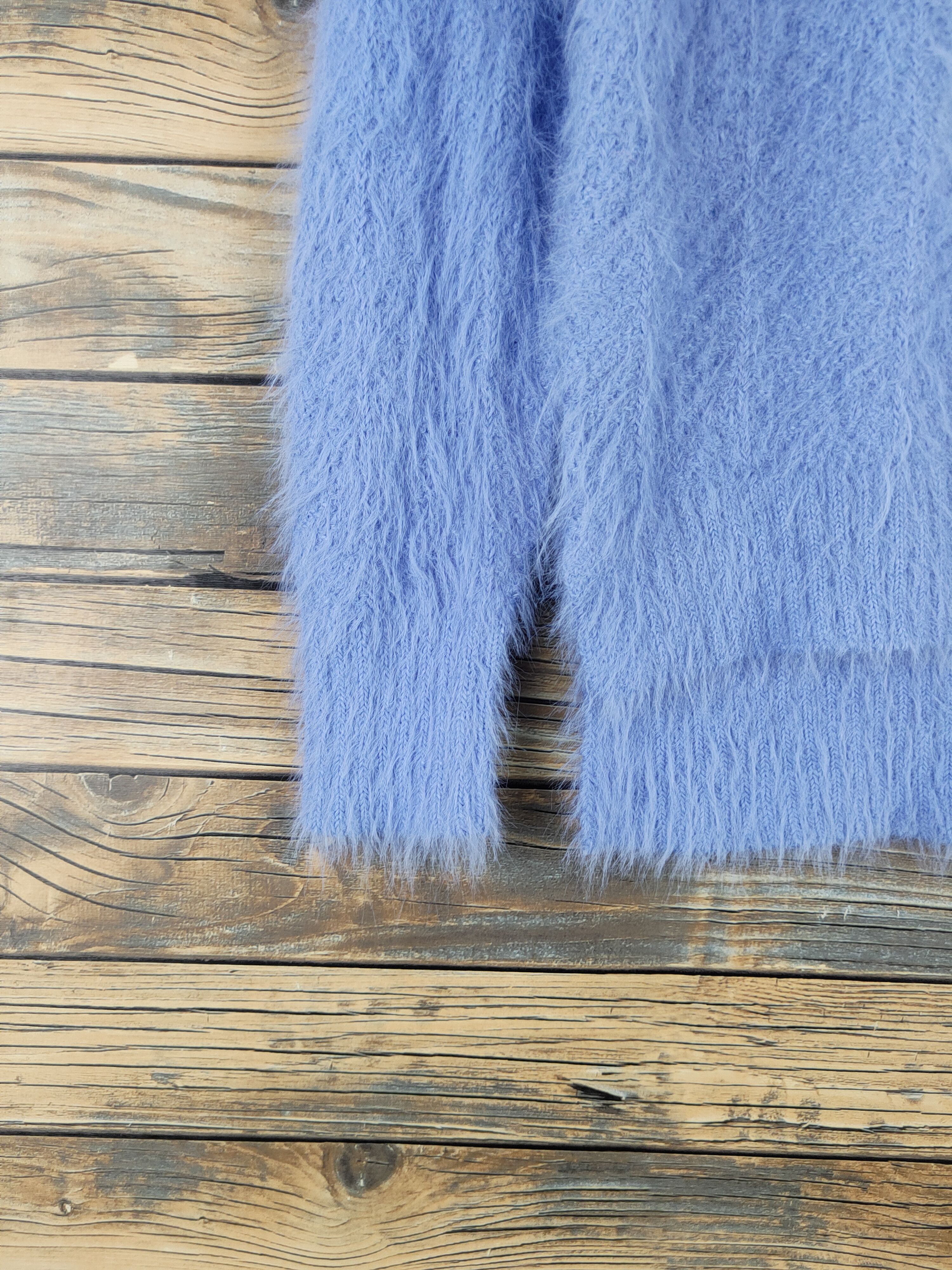 Japanese Brand M.f Editorial Blue Shag Shaggy Fur Mohair Knitwear #W2149 Size M / US 6-8 / IT 42-44 - 4 Thumbnail