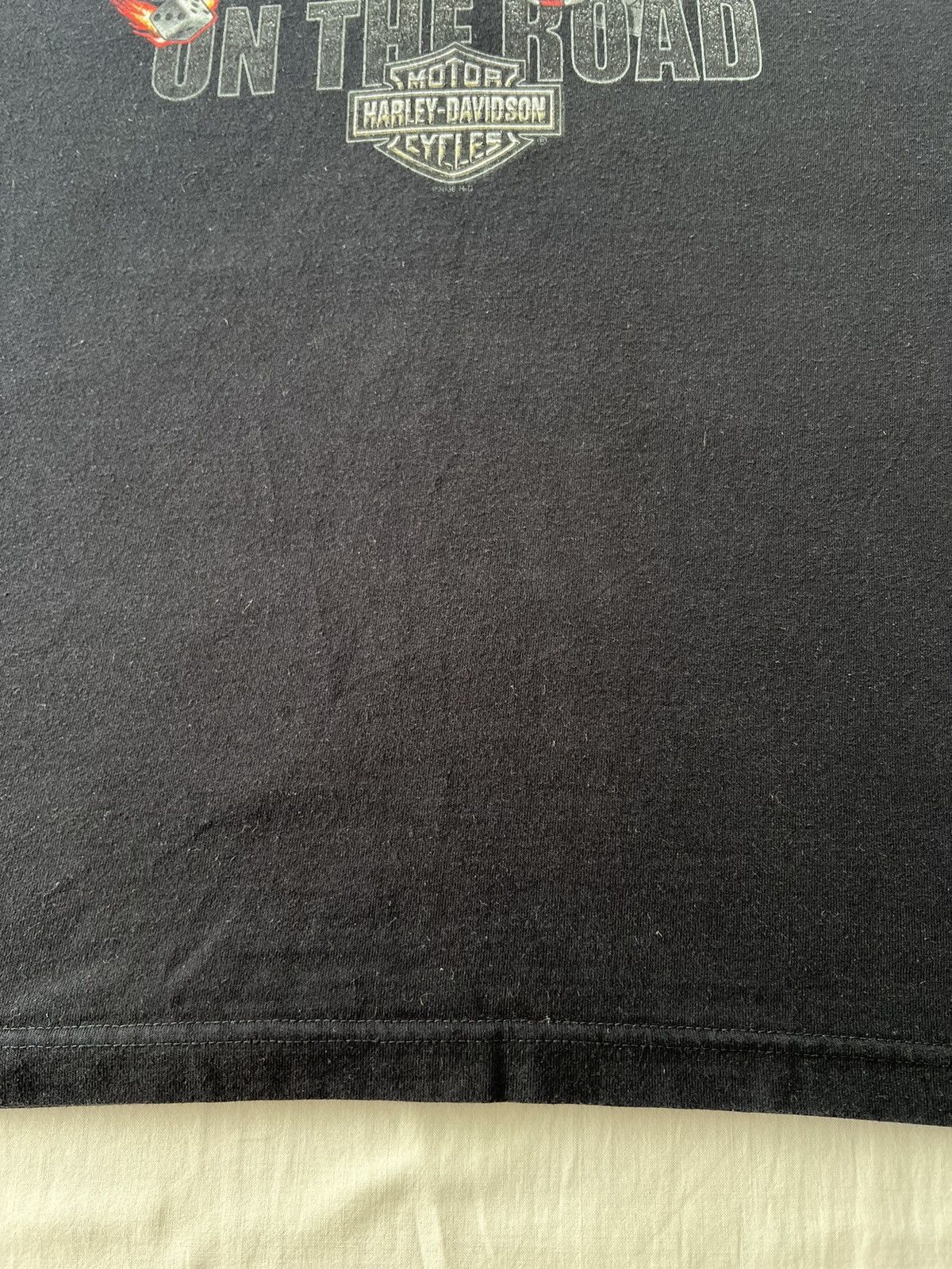 Harley Davidson Vintage 2006 Harley Davidson Casino Fire Flame Black T-shirt Size US L / EU 52-54 / 3 - 9 Thumbnail