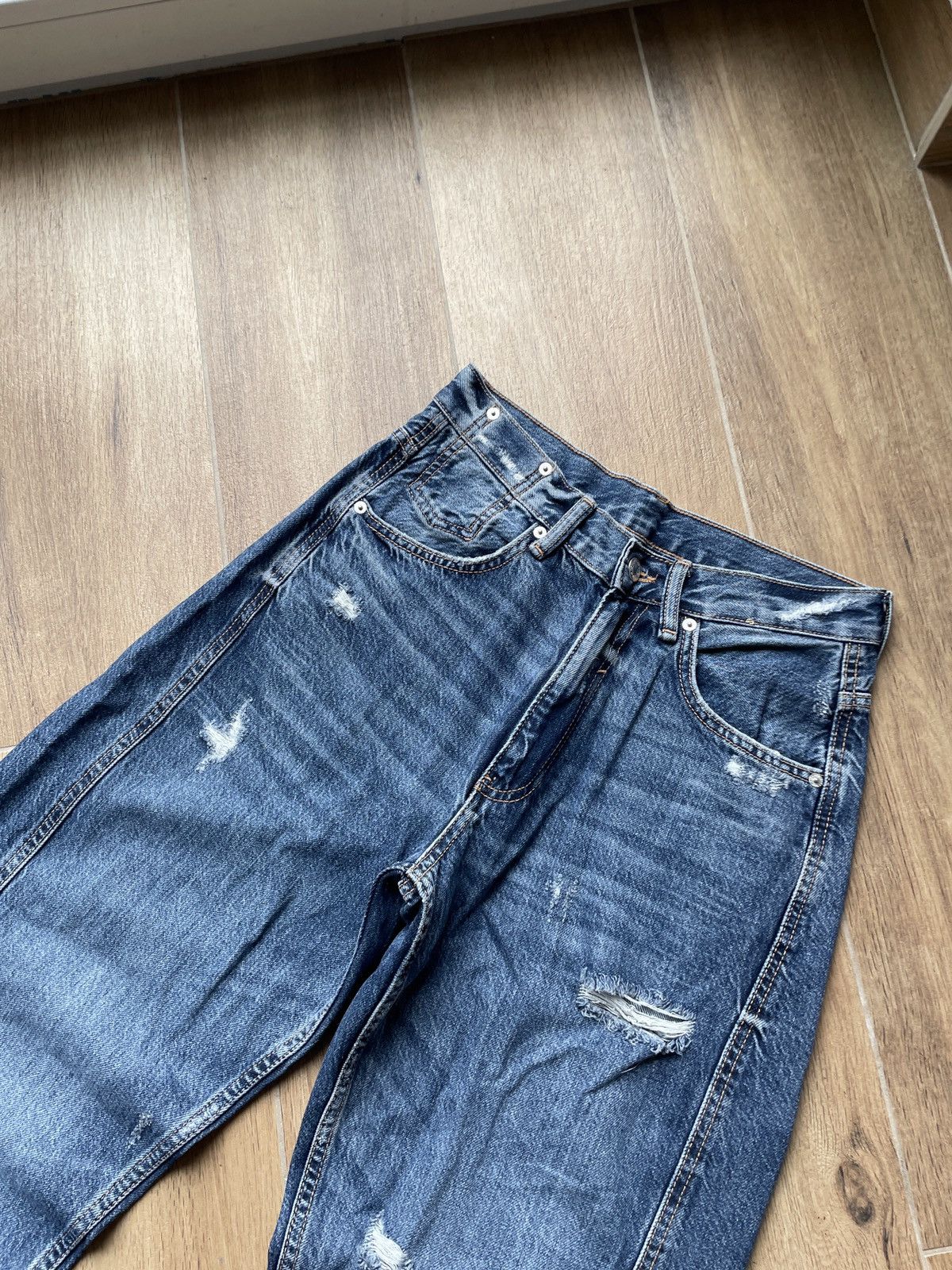 Vintage Vintage Baggy Jeans Faded Distressed Washed Japanese Wide Size US 30 / EU 46 - 4 Thumbnail