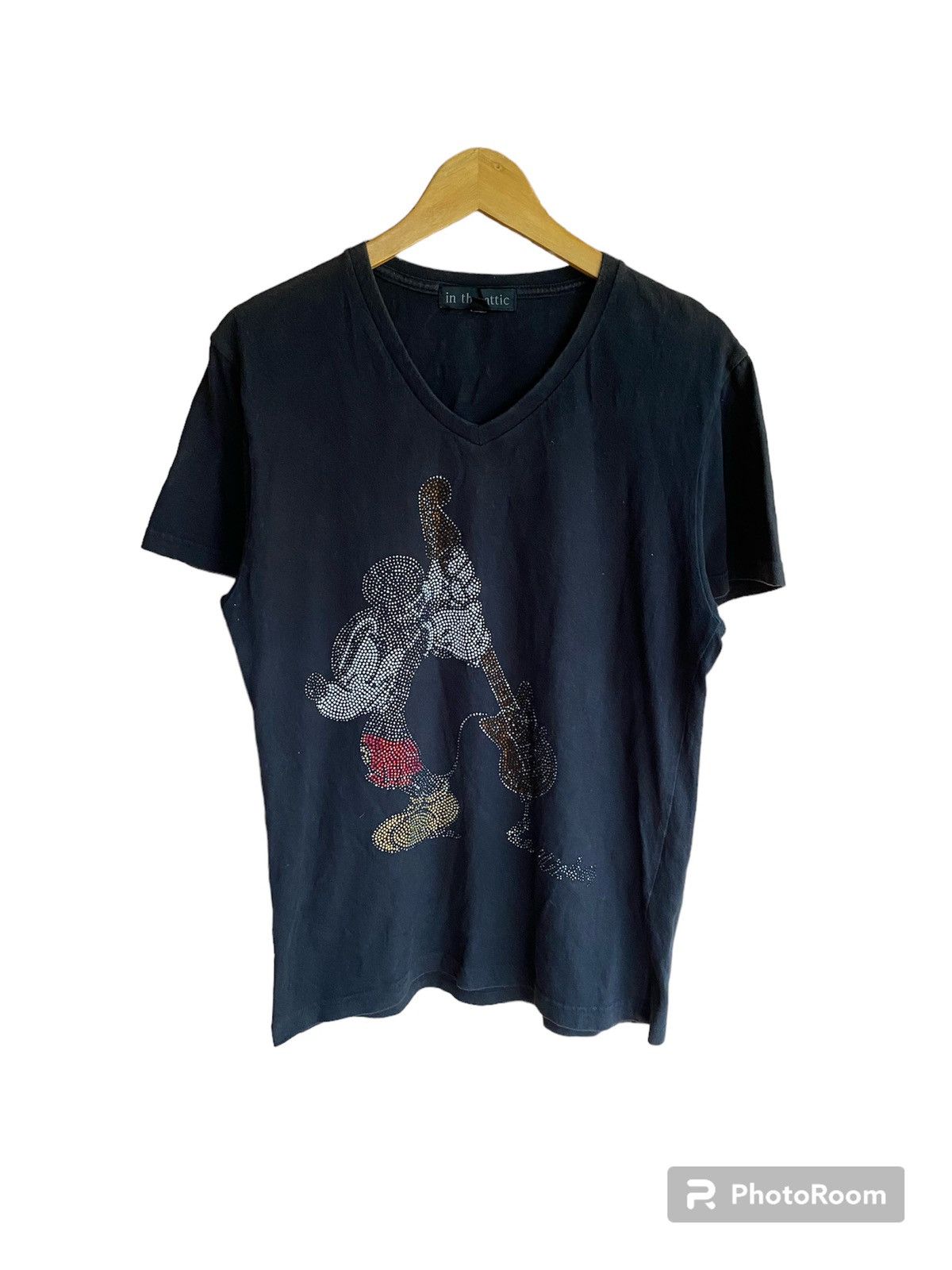 image of Hysteric Glamour x In The Attic Mickymouse Intheattic Japanese Shirt Kurtcobain Style in Black (Siz