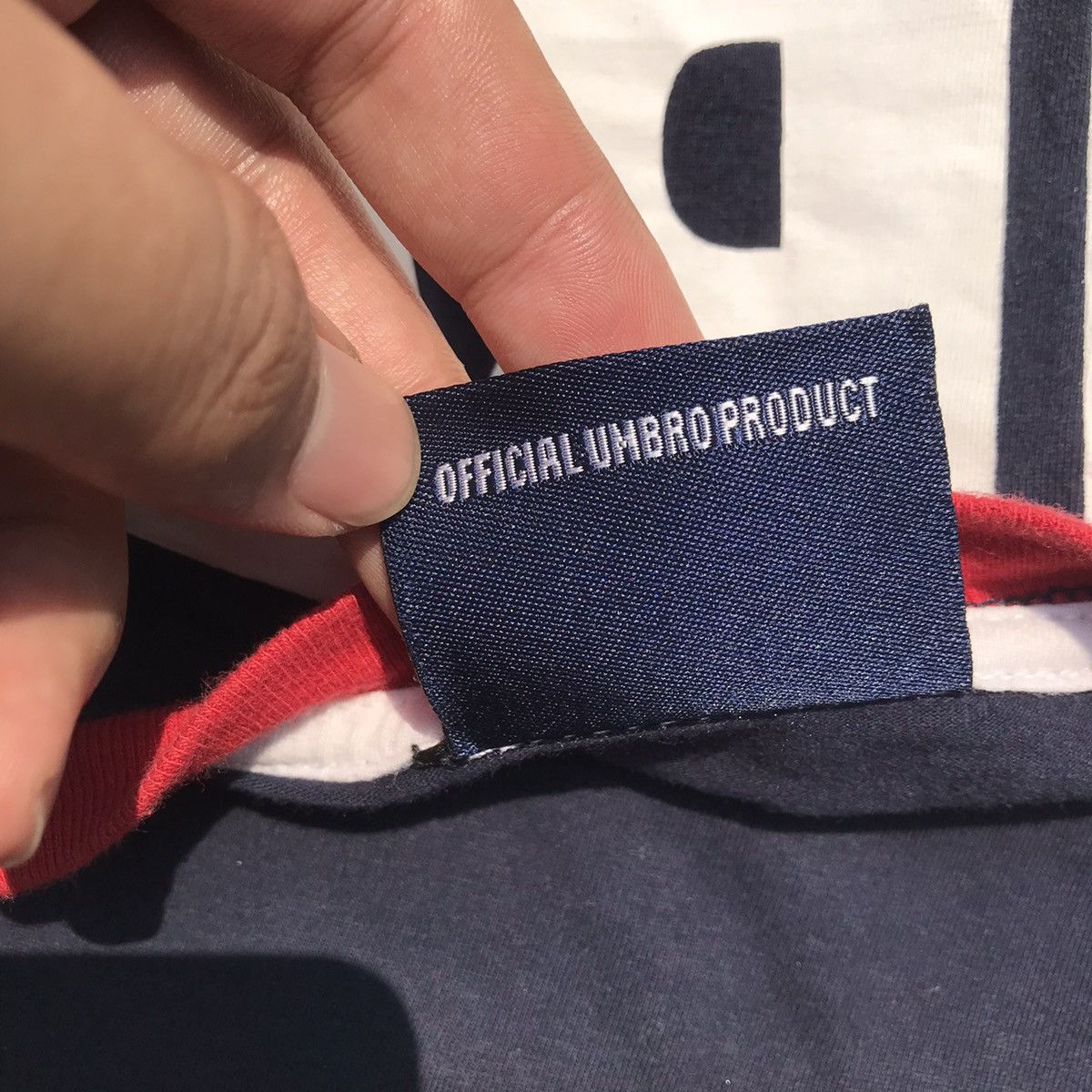 Umbro Umbro Ringer Taped Track Tshirt navy blue tee sportswear Size US M / EU 48-50 / 2 - 3 Thumbnail