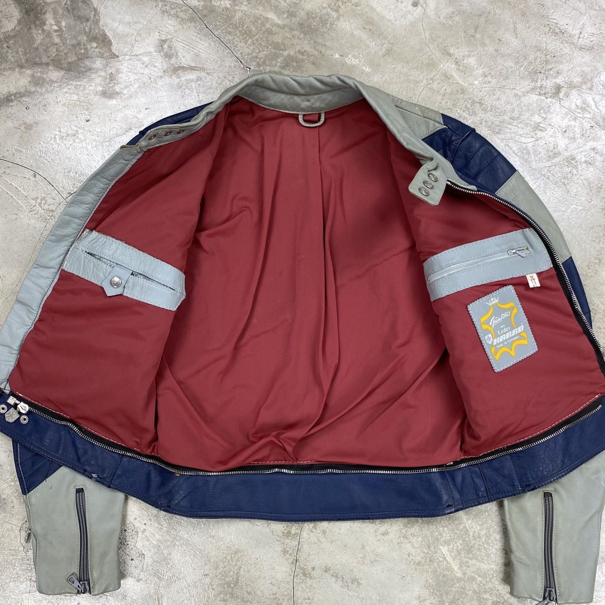 Other 80’s Harro Kombi Stripes Two Toned Leather Moto jacket Size US S / EU 44-46 / 1 - 7 Thumbnail