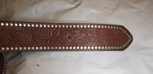 Leather Grim Reaper PU Leather Belt Size ONE SIZE - 5 Thumbnail