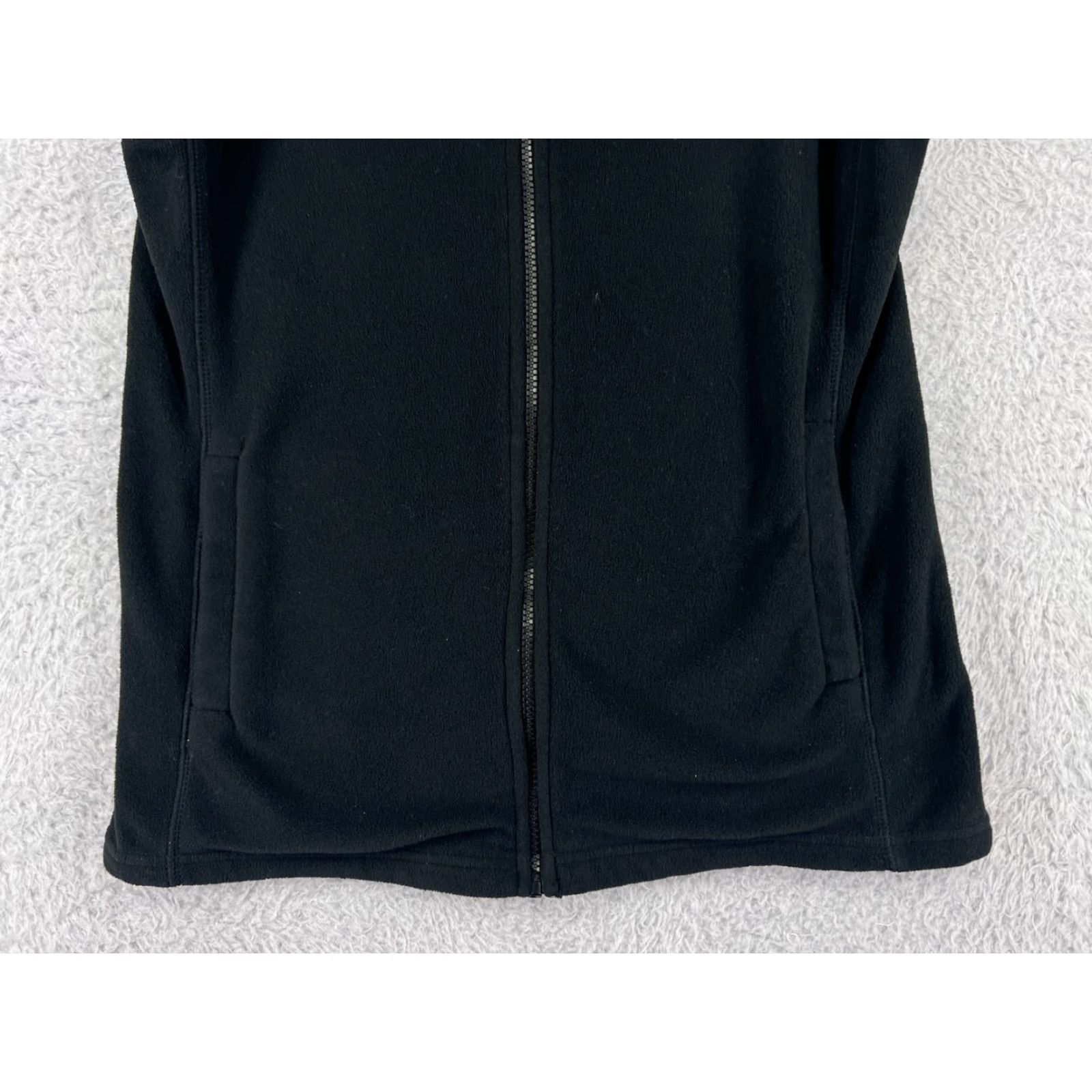 Izod IZOD Vest Women M Black Fleece 100% Polyester Full Zip Sleeveless Golf Size M / US 6-8 / IT 42-44 - 6 Thumbnail