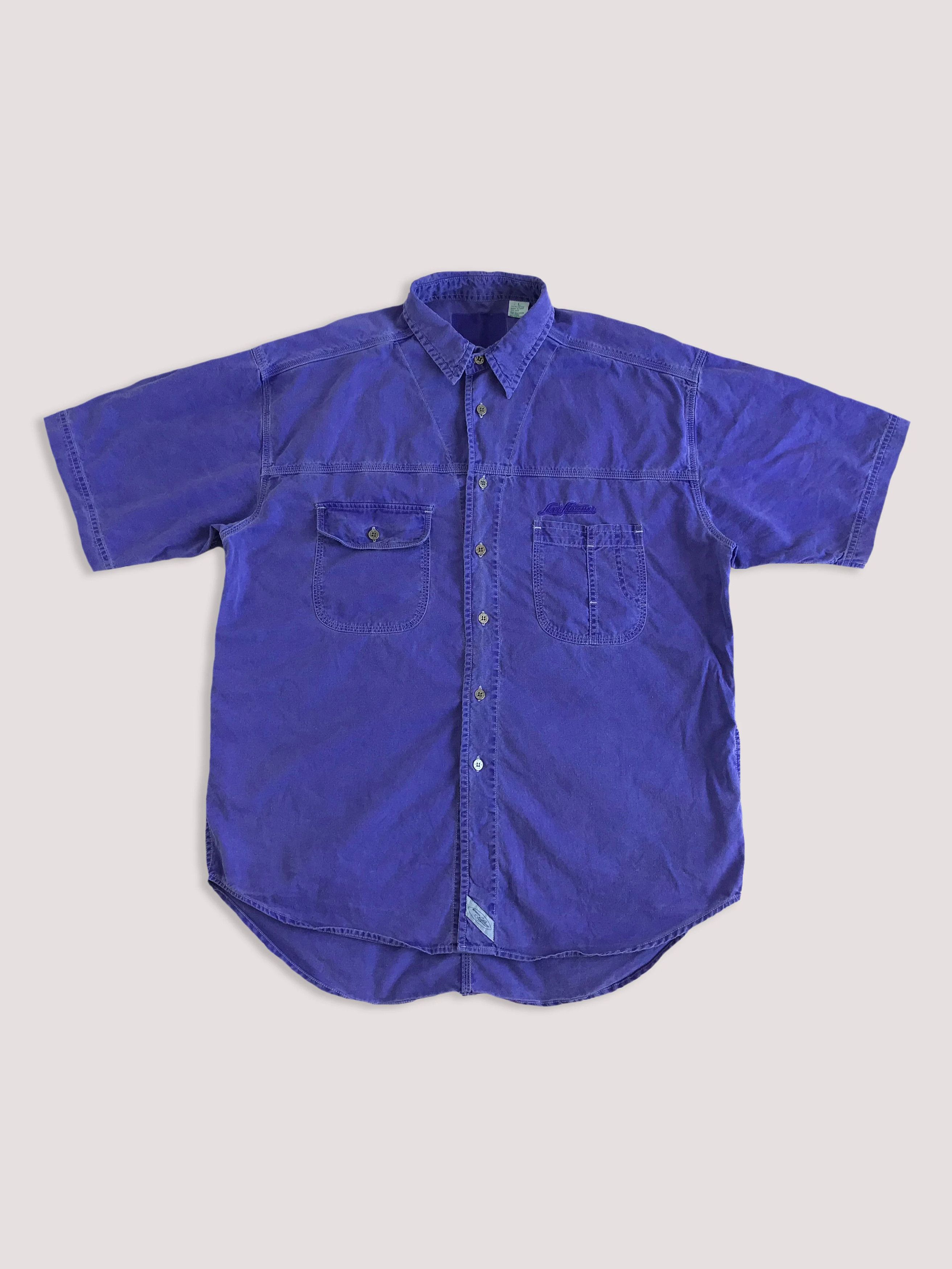 Levi's Vintage Clothing 90s LEVI'S Button Up Shirt Denim Oversize Short Sleeve Size US XL / EU 56 / 4 - 1 Thumbnail