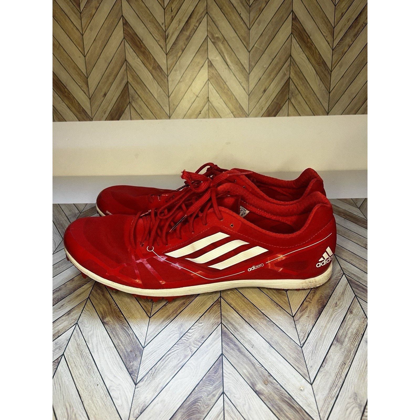 Adidas Adidas Adizero Avanti 2 Track Spikes Running V20244 Red 11.5 Size US 11.5 / EU 44-45 - 3 Thumbnail