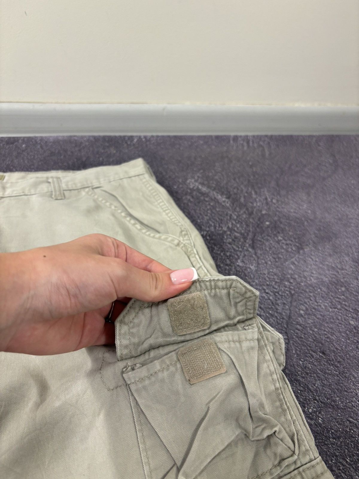 Vintage Vintage Wrangler USA Beige Utility Hype Baggy Cargo Shorts Size US 36 / EU 52 - 7 Thumbnail