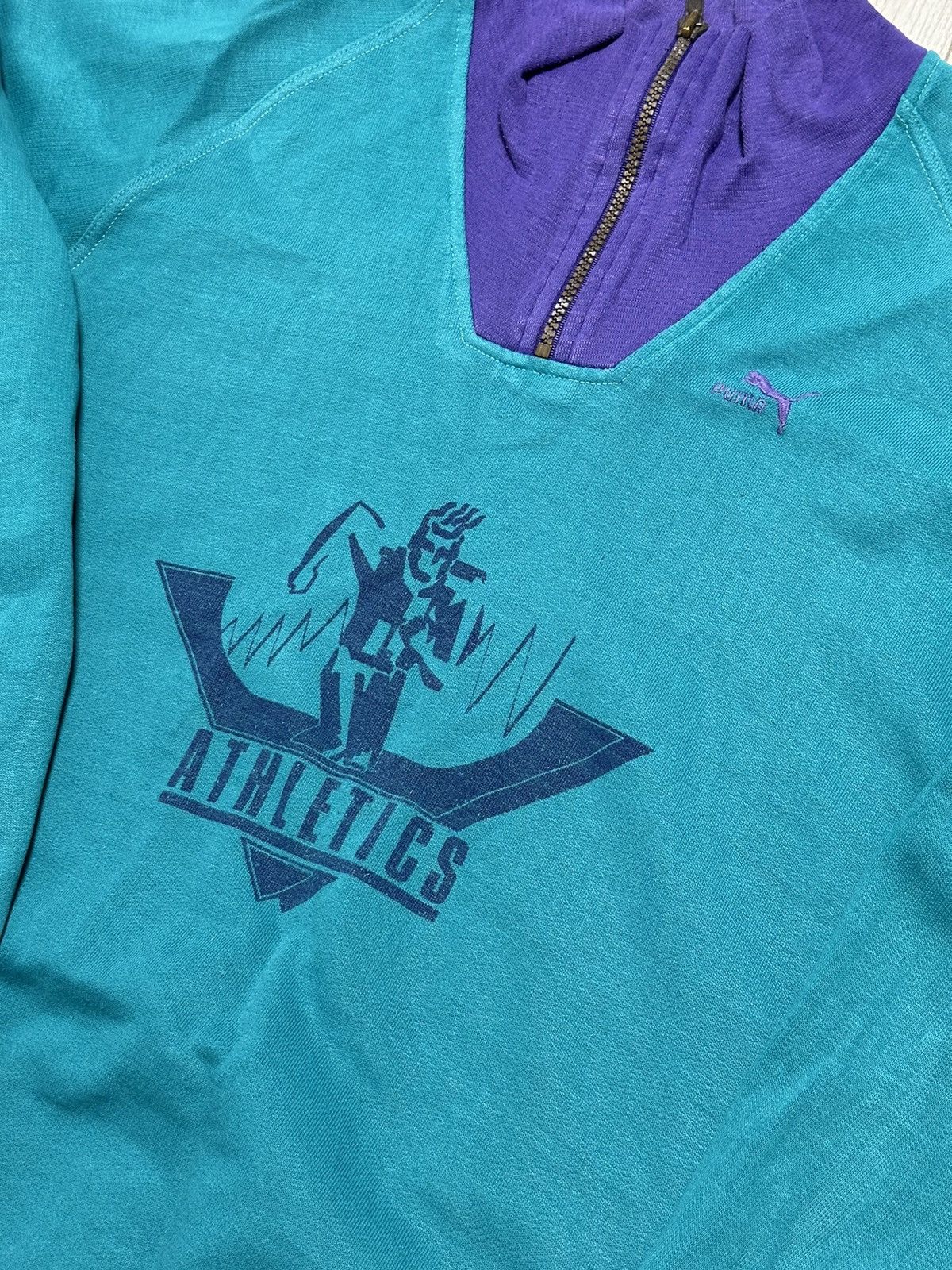 Puma 80s Puma Athletic Half-Zip Sweatshirt Jacket Size US L / EU 52-54 / 3 - 2 Thumbnail