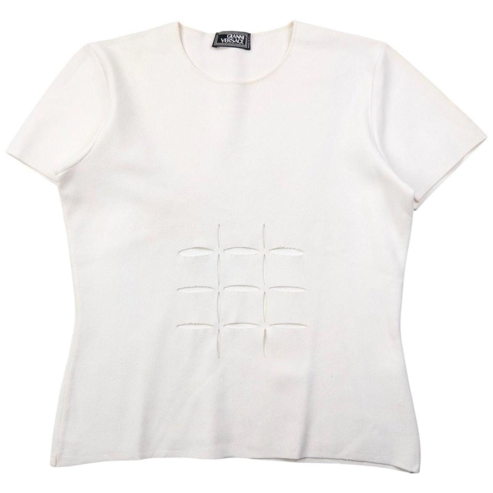Versace Vintage Gianni Versace Cut-Out T Shirt Womens Size M Size M / US 6-8 / IT 42-44 - 1 Thumbnail