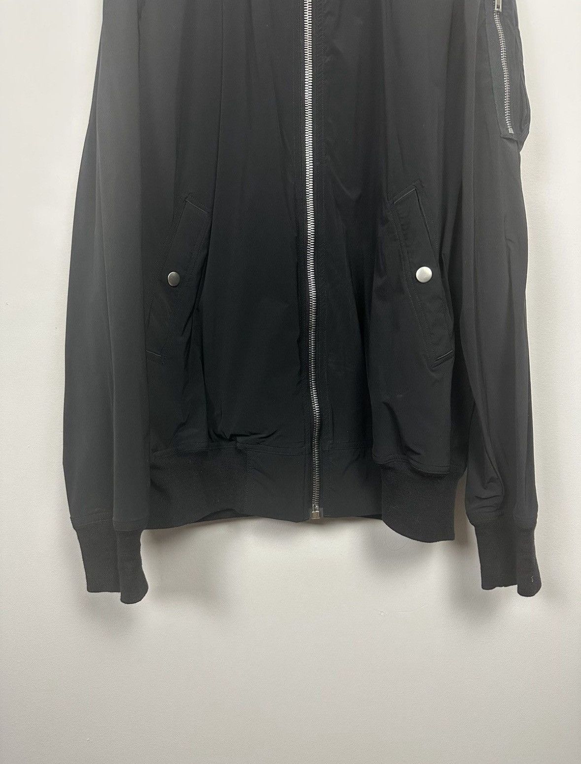 Rick Owens SS19 ‘BABEL’ Stretch Nylon Bomber Jacket Size US L / EU 52-54 / 3 - 3 Thumbnail