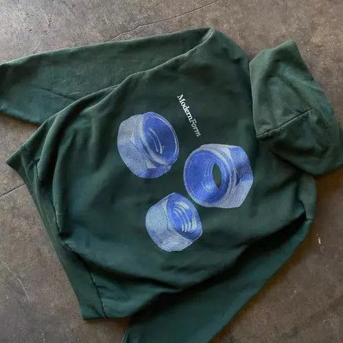 Other Green retro mechanical print hooded sweatshirt Size US L / EU 52-54 / 3 - 6 Thumbnail