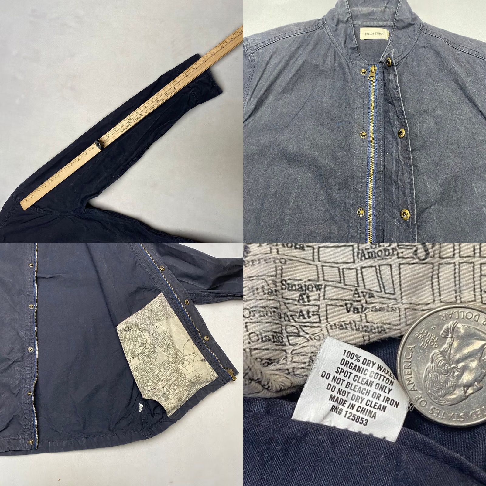 Taylor Stitch Taylor Stitch Dry Waxed Jacket Men’s Bomber Jacket S Blue Barn Chore Halley Stevenson Barn Chore Men’s Size US S / EU 44-46 / 1 - 8 Thumbnail