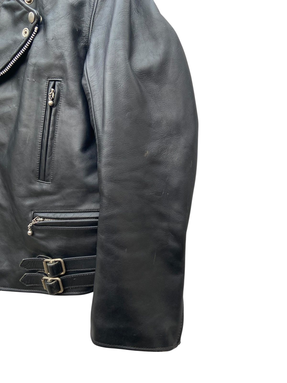 Leather Fast Lane Double Riders Jacket Size US S / EU 44-46 / 1 - 4 Thumbnail