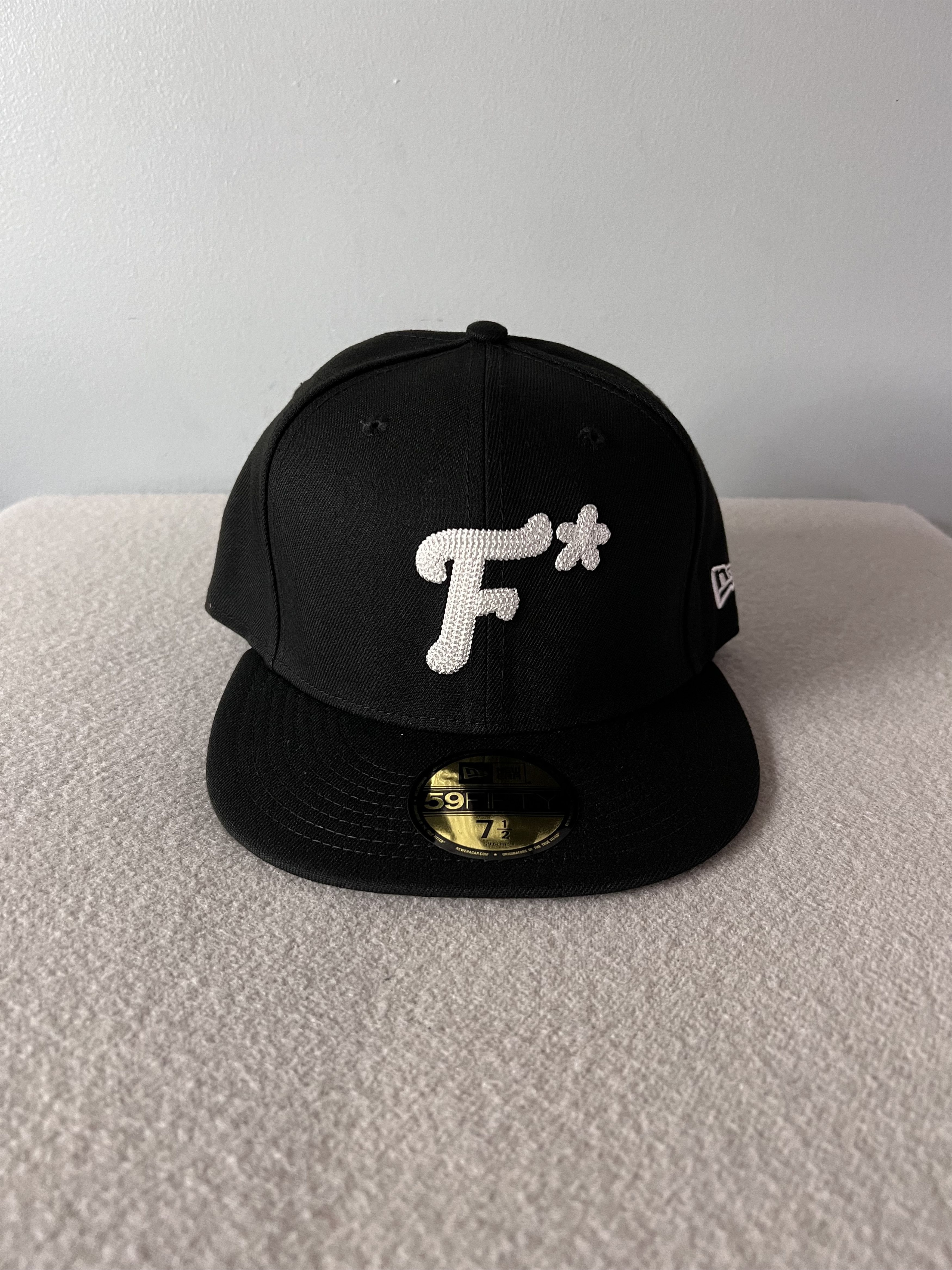 Golf le Fleur × New Era 7 1/2 Golf le Fleur New Era F* Fitted Hat in Black  | Grailed