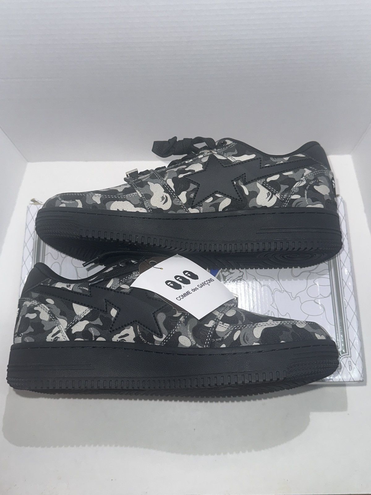 Bape × Comme des Garcons RARE! BAPE X CDG Osaka Camo Bapesta DS US11 Size US 11 / EU 44 - 4 Thumbnail