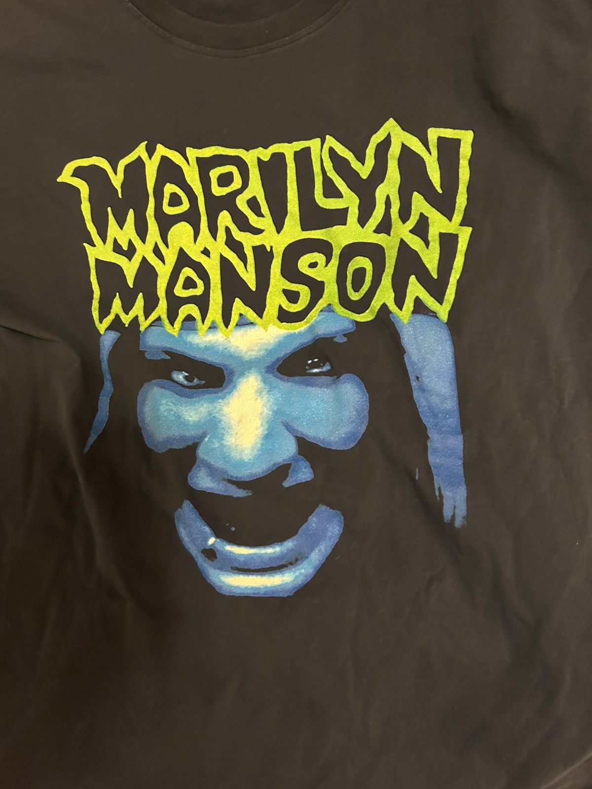 image of Band Tees x Hanes Vintage Marilyn Manson Backstage Access Tour Shirt 1994 in Black, Men's (Size XL)