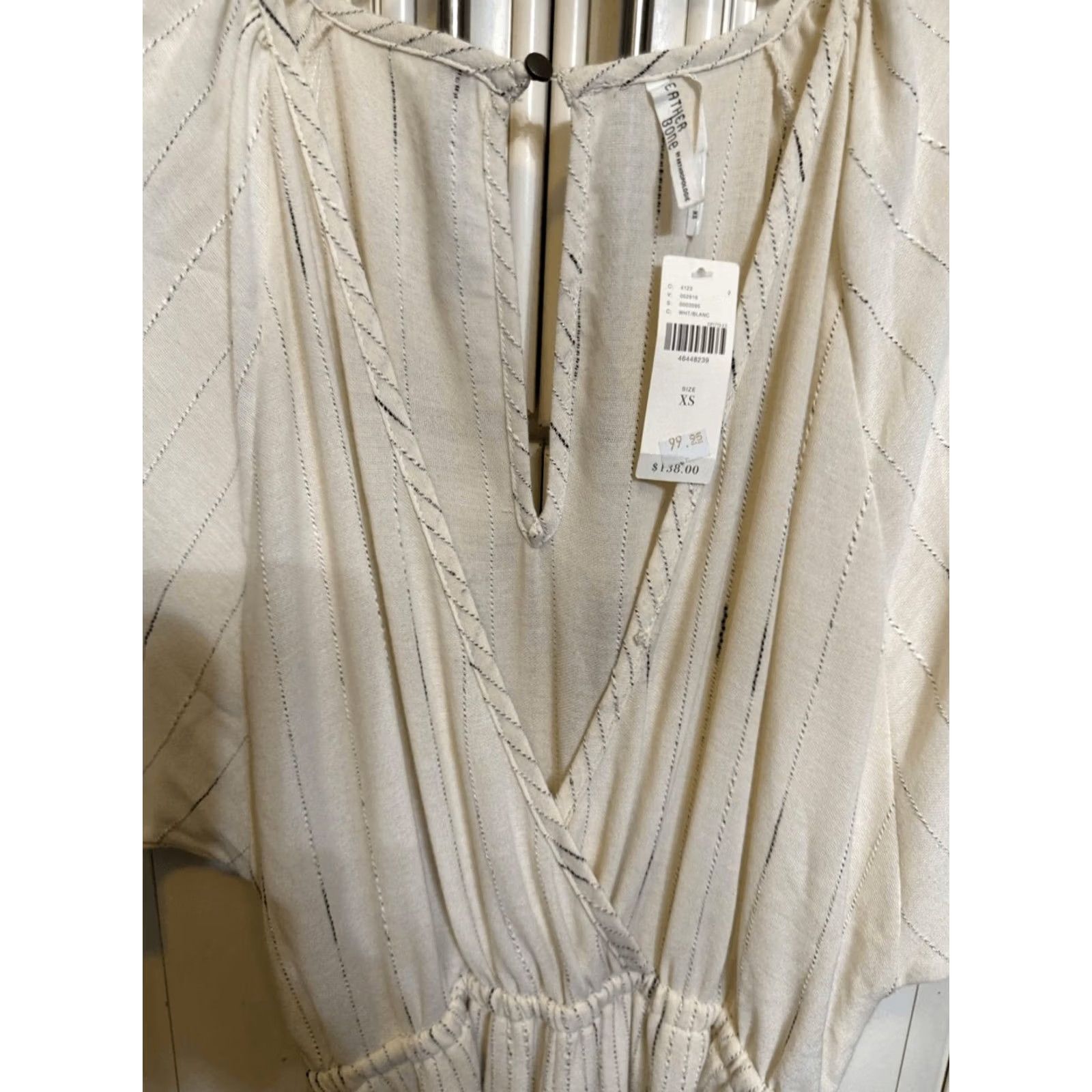 Anthropologie VINTAGE Feather Bone Jumpsuit Shirt? Size 26" / US 2 / IT 38 - 5 Thumbnail