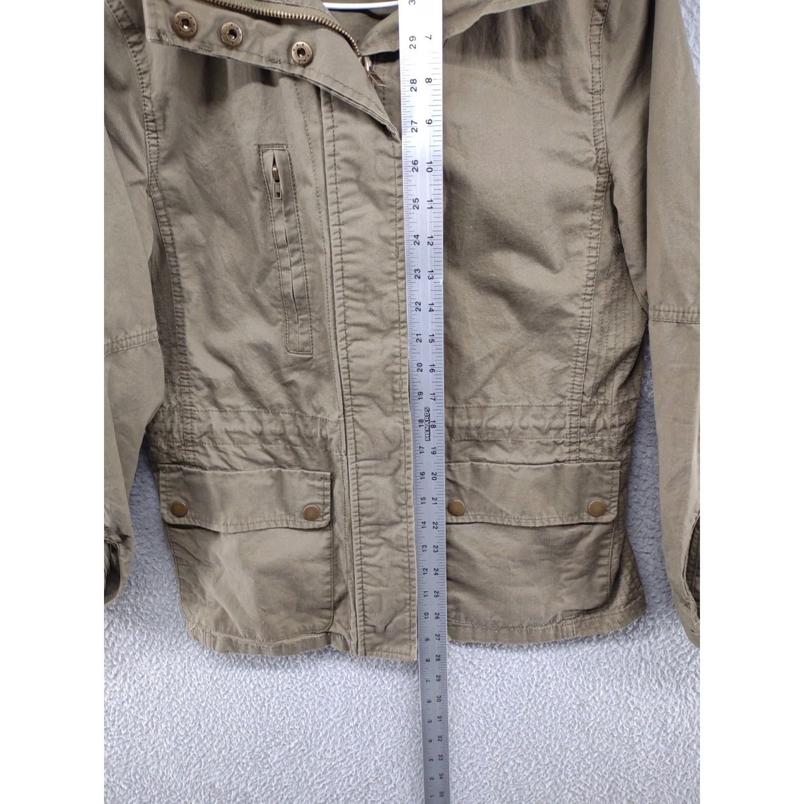Vintage Le3no Green Full Zip Jacket Women's Medium Military Style Outdoor Safari Size M / US 6-8 / IT 42-44 - 7 Thumbnail