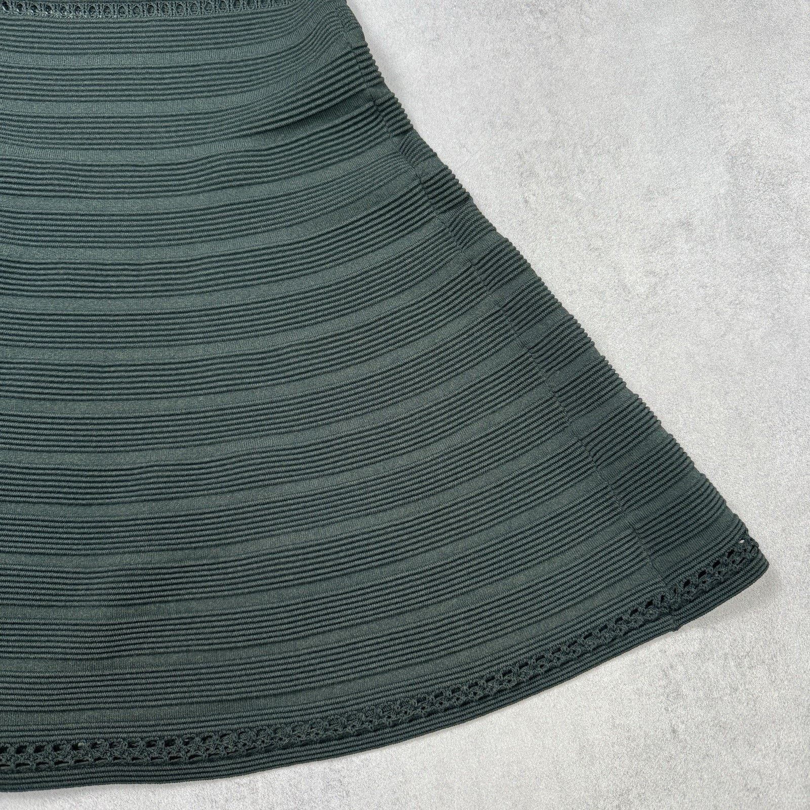 Sandro Sandro Kady A-line Dress With Eyelet Detail Size Green Mini Size XS / US 0-2 / IT 36-38 - 8 Thumbnail