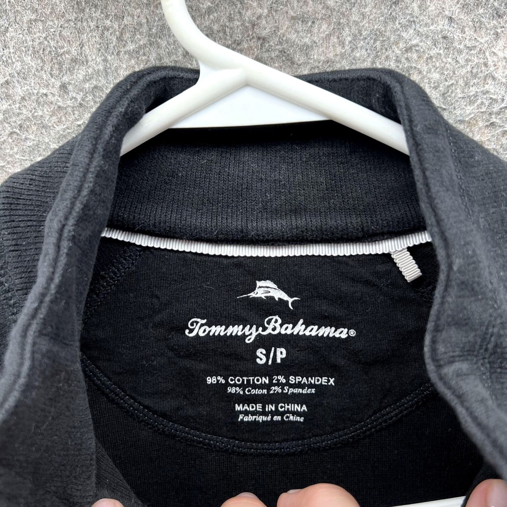 Tommy Bahama VINTAGE Tommy Bahama Sweater Womens Small Black Half Zip Pullover Cotton Blend Top Size S / US 4 / IT 40 - 6 Thumbnail