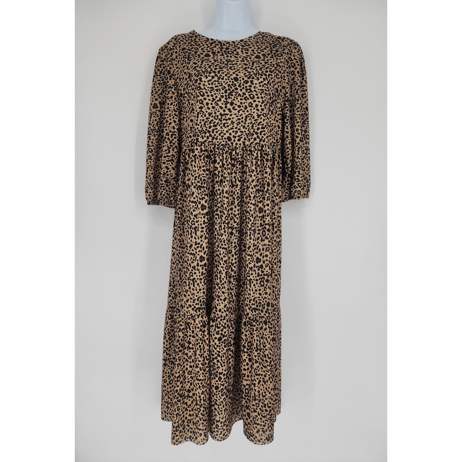 Pull & Bear Pull & Bear Leopard Print Tiered Maxi Dress Women’s Small Size S / US 4 / IT 40 - 10 Thumbnail
