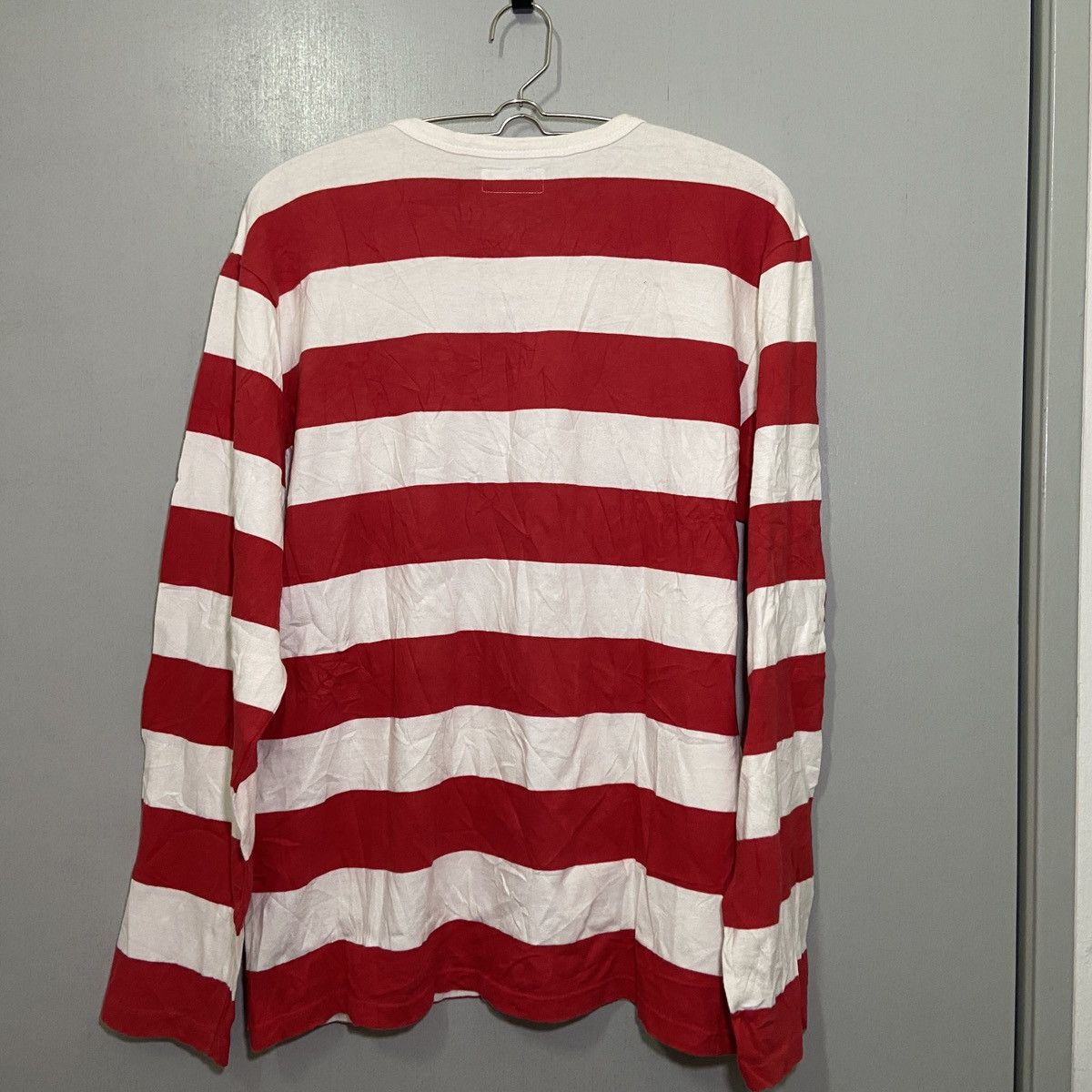 agnes b. Agnes B Homme Paris Vintage Red White Striped Longsleeve Tee Size US L / EU 52-54 / 3 - 3 Thumbnail