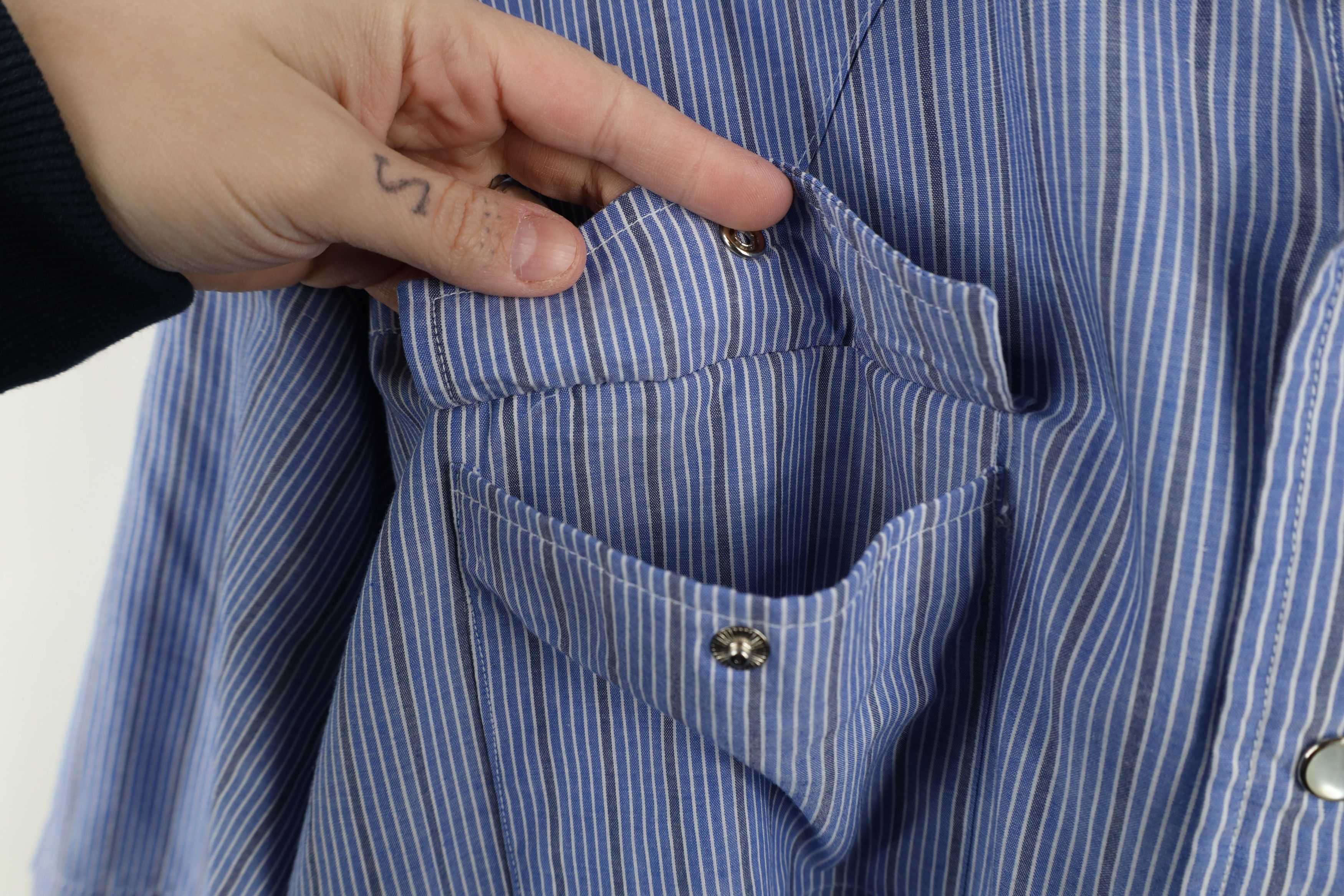 Vintage Vintage 90s Streetwear Striped Western Cowboy Button Shirt Size US XXL / EU 58 / 5 - 6 Thumbnail