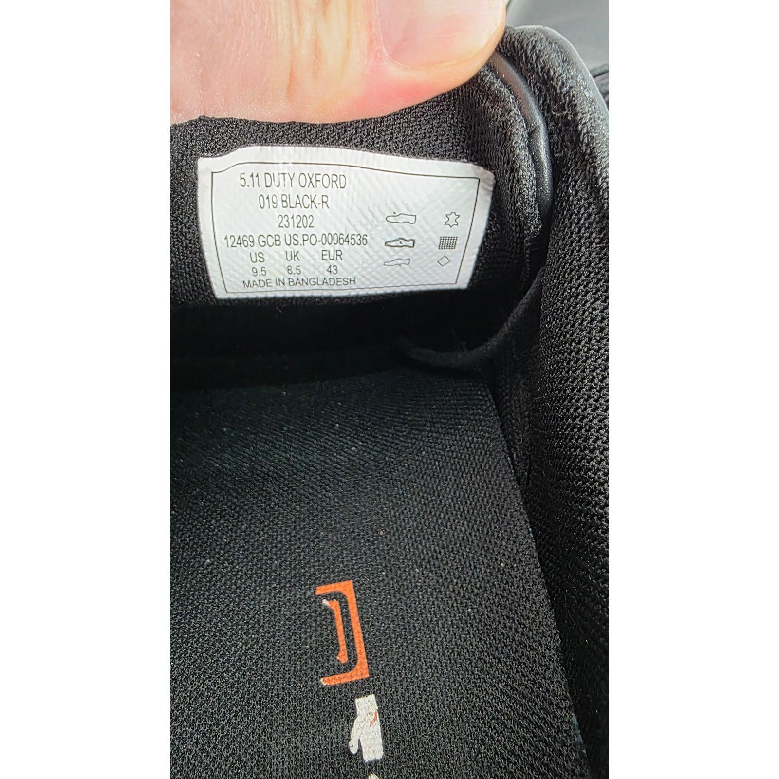 Other 511 Tactical Black leather Mens Duty Oxford Uniform Shoes 9 Size US 9.5 / EU 42-43 - 7 Thumbnail