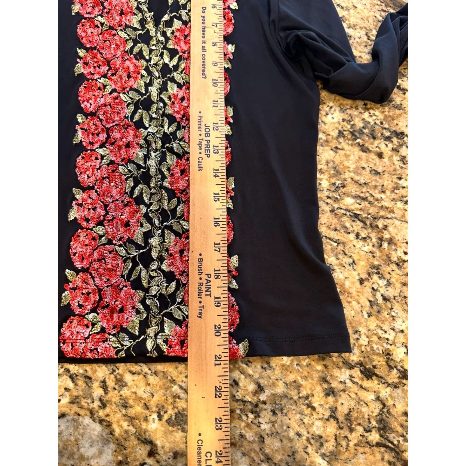 Vintage VINTAGE Opera Blouse Size M Black Floral Embroidered Women Medium Size M / US 6-8 / IT 42-44 - 3 Thumbnail