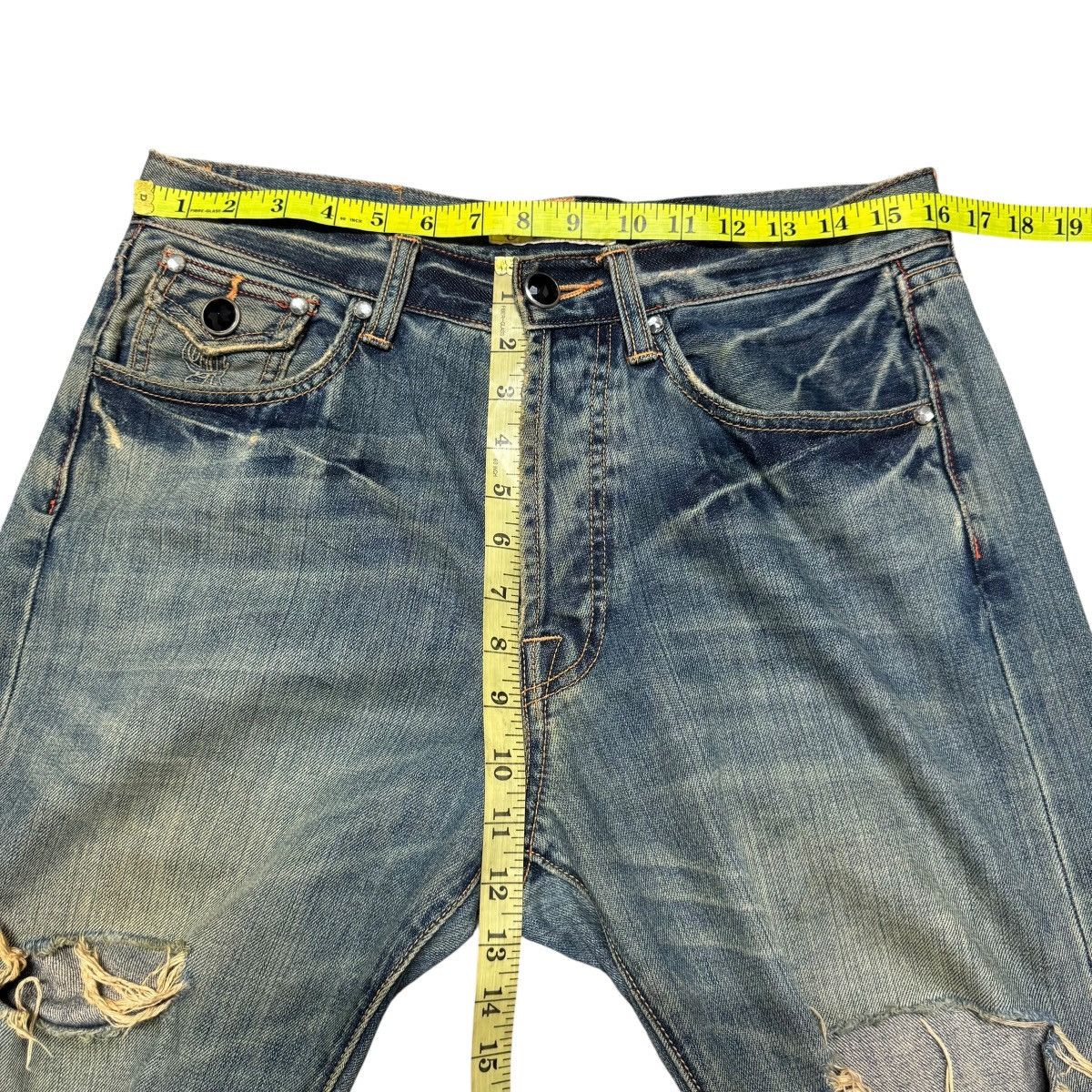 Christian Audigier Vintage Christian Audigier Denim Thrashed Jeans Size US 32 / EU 48 - 18 Thumbnail