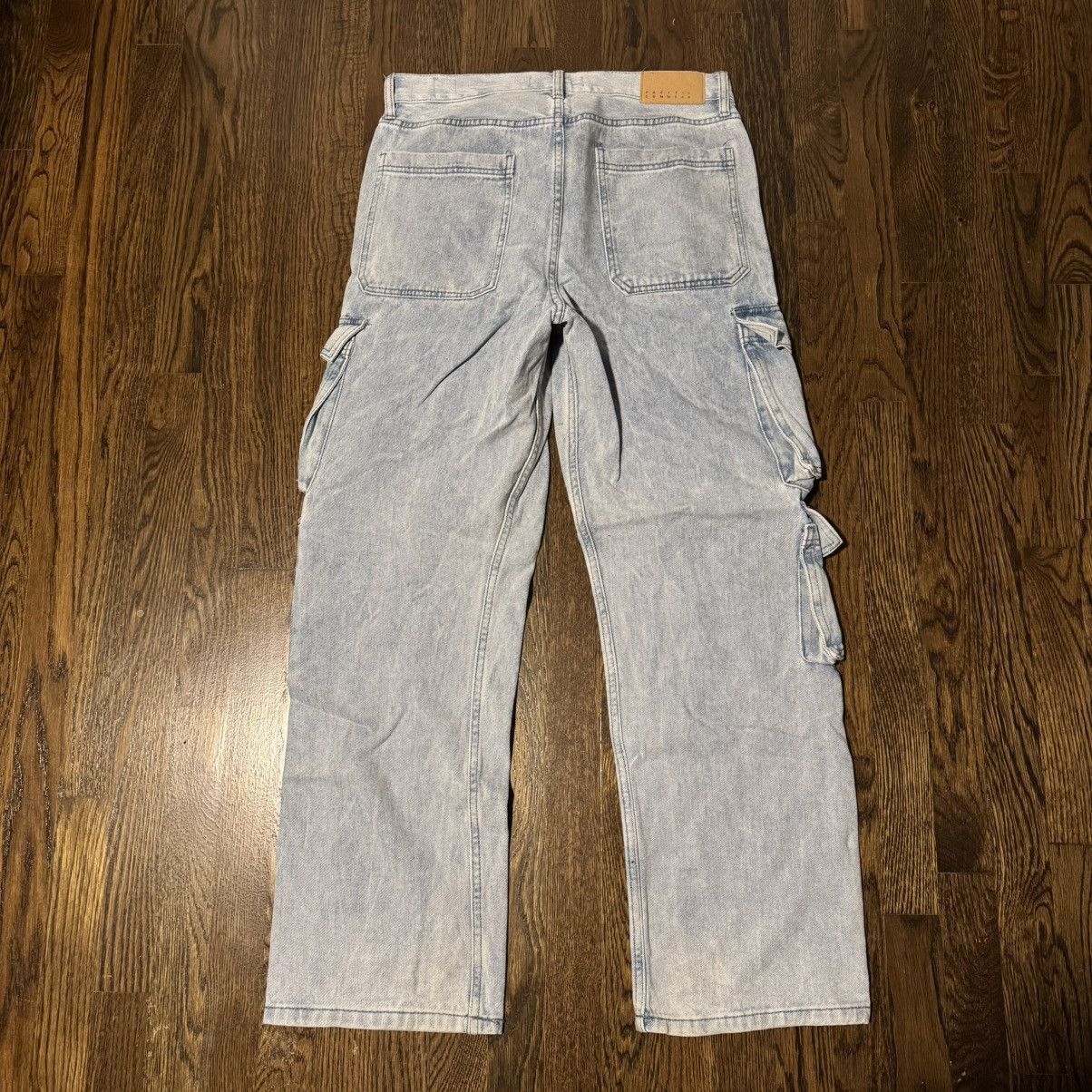Pacsun Blue Baggy Pacsun Cargo Denim Size US 32 / EU 48 - 3 Thumbnail