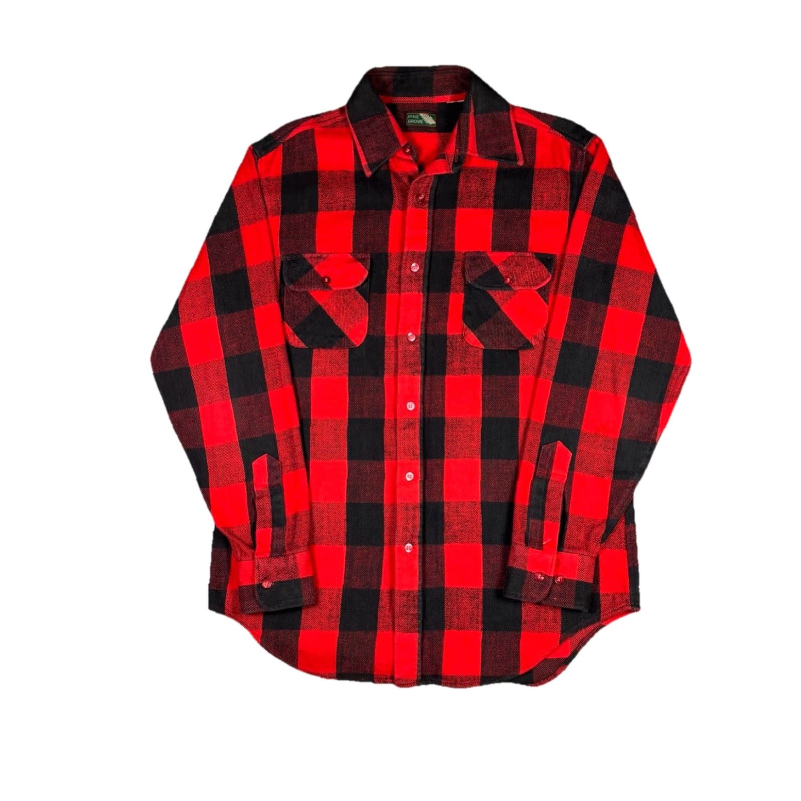 Vintage VINTAGE Pine Grove Flannel Shirt Button Up Cotton Plaid Red Black Large 1990s Mens L Size US L / EU 52-54 / 3 - 2 Thumbnail