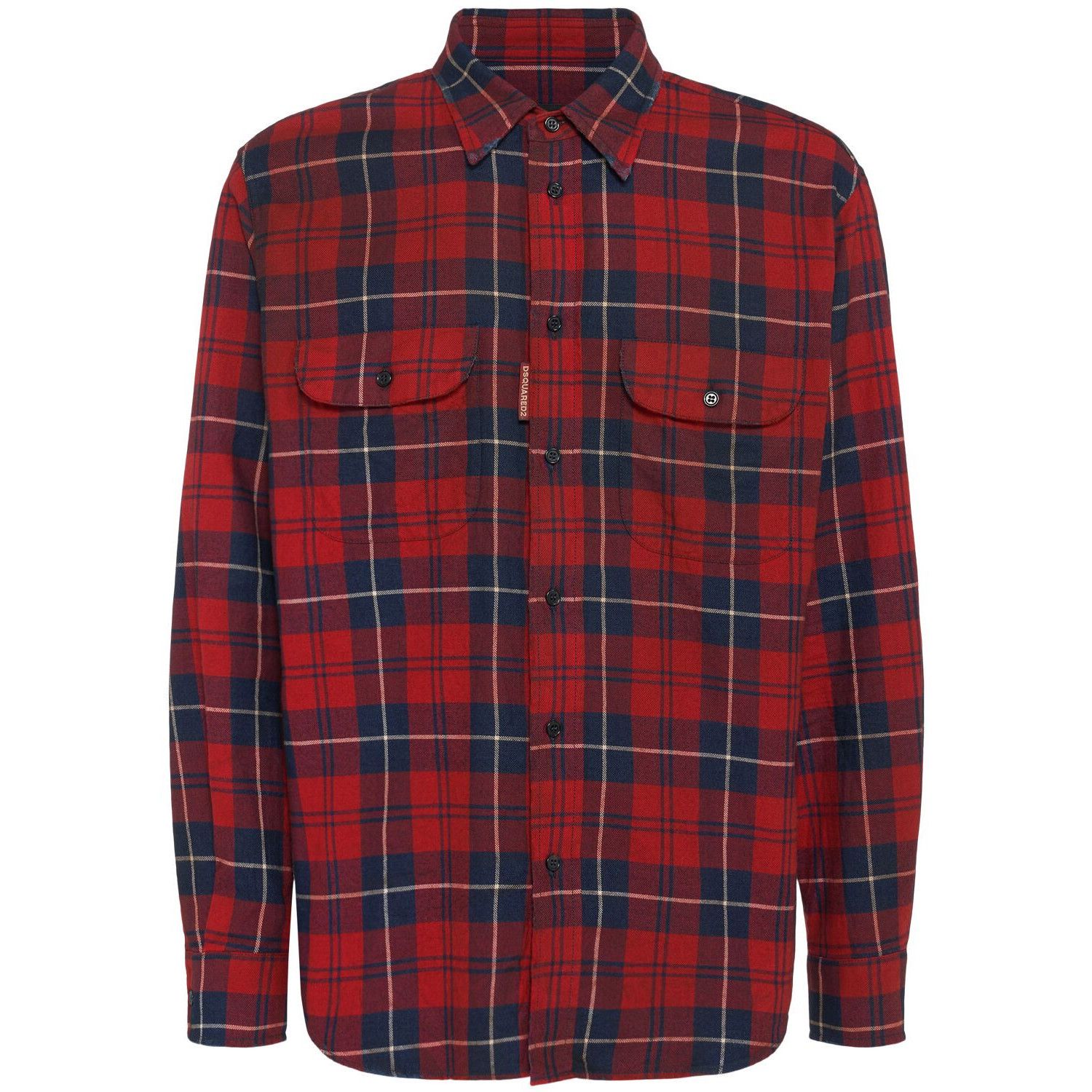 Dsquared2 DSQUARED2 Red Plaid Cotton Shirt New & Authentic (Men's size Size US M / EU 48-50 / 2 - 1 Thumbnail