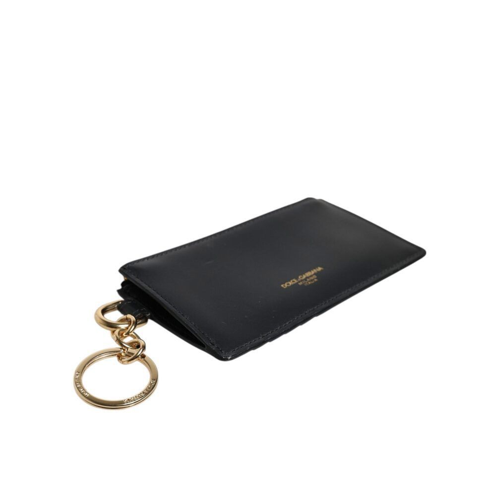Dolce & Gabbana Dolce & Gabbana Black Calfskin Leather DG Logo Card Holder W Size ONE SIZE - 5 Thumbnail