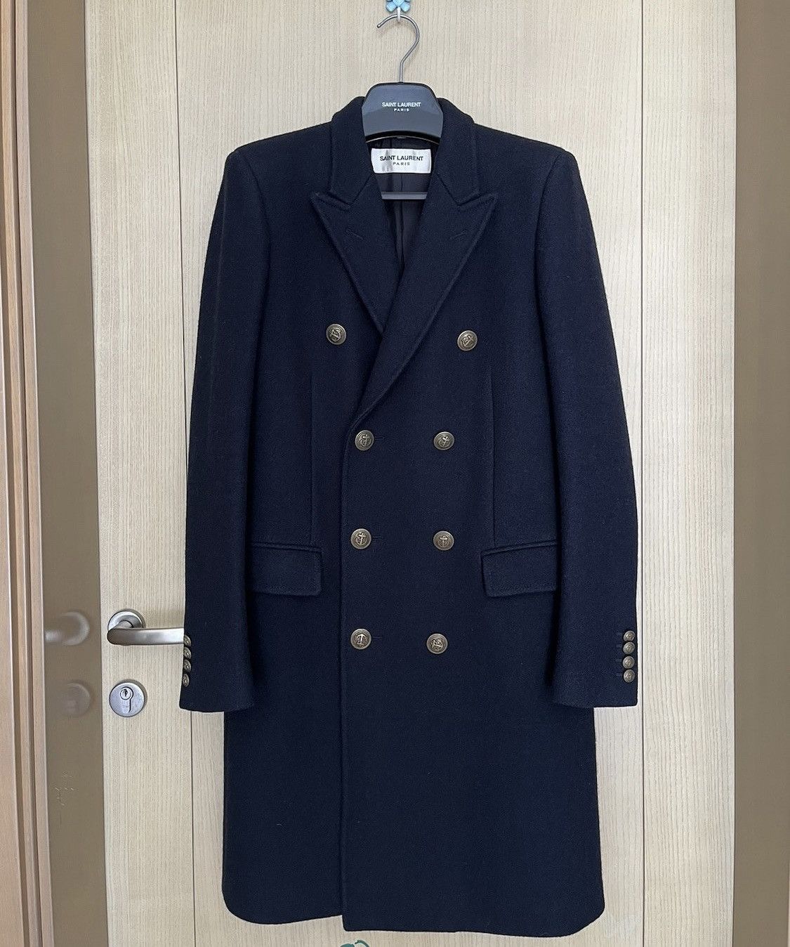 Hedi Slimane × Saint Laurent Paris Saint laurent AW13 Allure navy coat Size US M / EU 48-50 / 2 - 1 Thumbnail