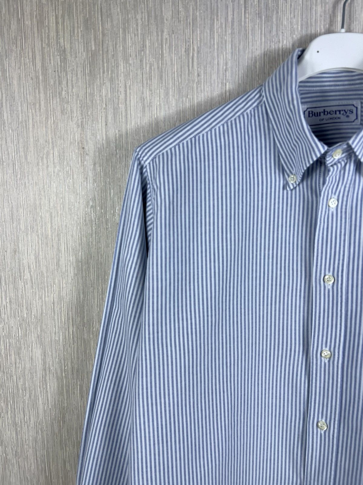 Burberry Vintage 90s Burberrys striped casual pocket logo shirt retro Size US L / EU 52-54 / 3 - 4 Thumbnail