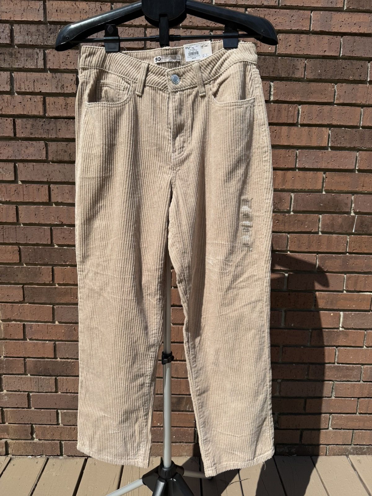 Other SO Juniors 11 Waist 30 High Rise Straight Tan Corduroy Pants Size 30" / US 8 / IT 44 - 1 Thumbnail