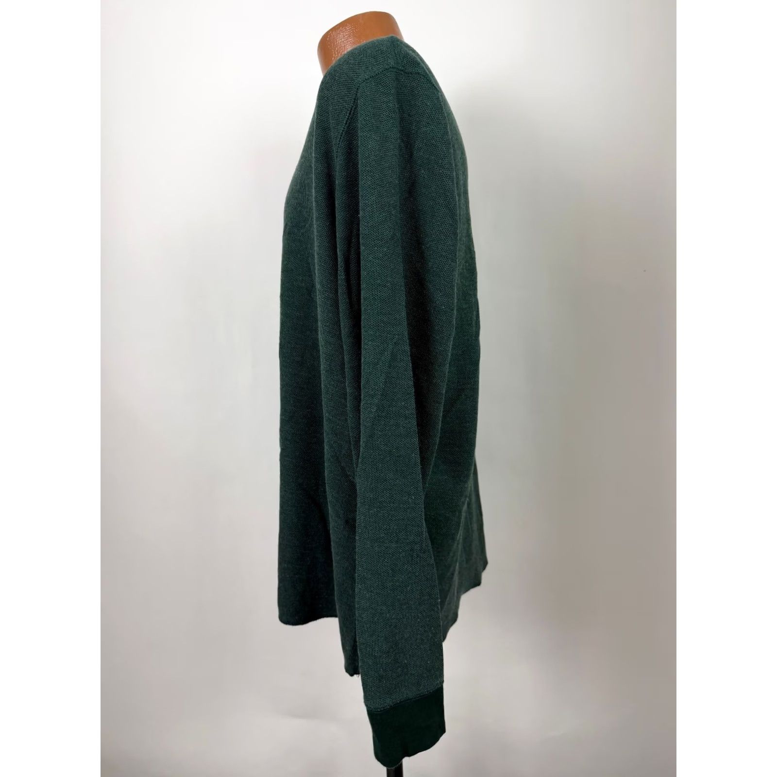 UNTUCKit UNTUCKit Henley Shirt Men XXL Minimal Outdoors Heather Forest Green Pique Knit Shirt Mens X200 Size US XXL / EU 58 / 5 - 7 Thumbnail