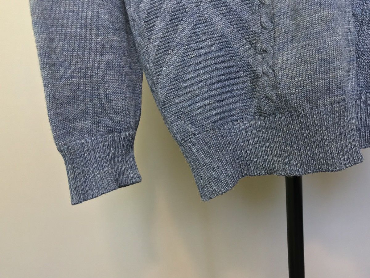 Burberry VINTAGE BURBERRY KNIT SWEATER Blue Pure New Wool MENS Size US XL / EU 56 / 4 - 8 Thumbnail