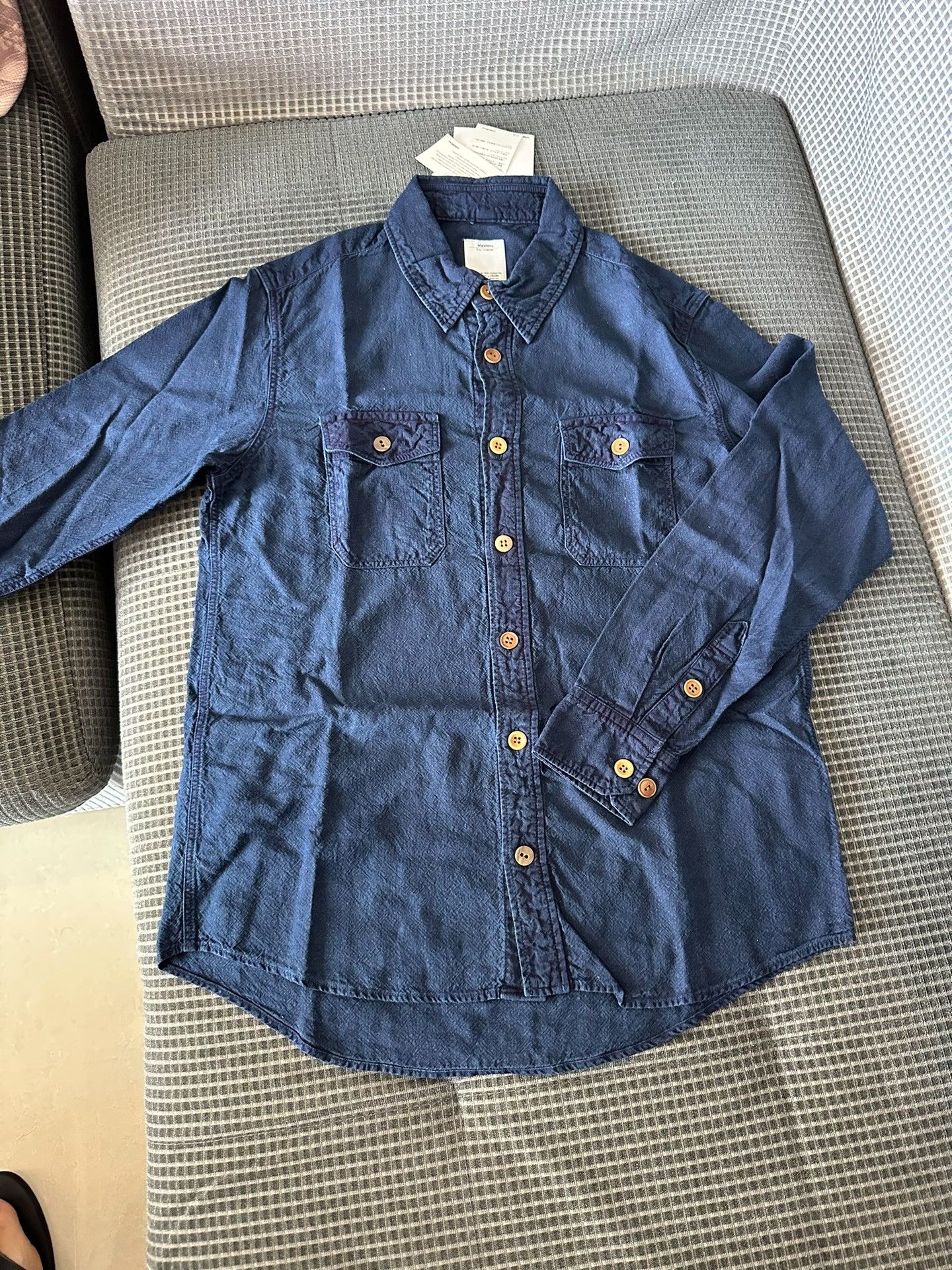 Visvim Visvim Indigo Blue Long-Sleeve Shirt Size US M / EU 48-50 / 2 - 1 Thumbnail