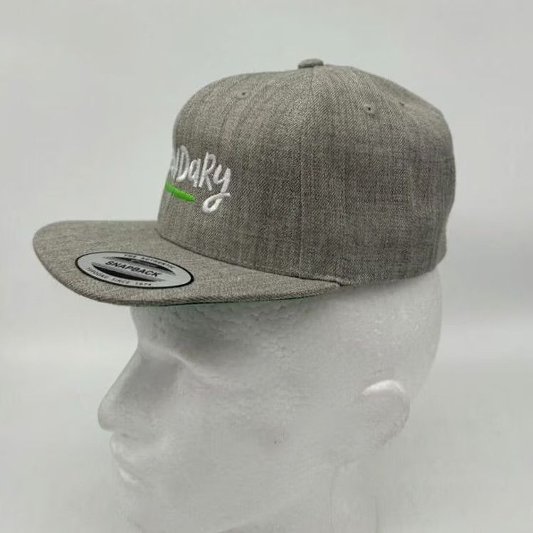 Vintage The Classic Yupoong Wool Blend Hats Adult OSFA Gray Snapback Mens NEW Size ONE SIZE - 2 Thumbnail