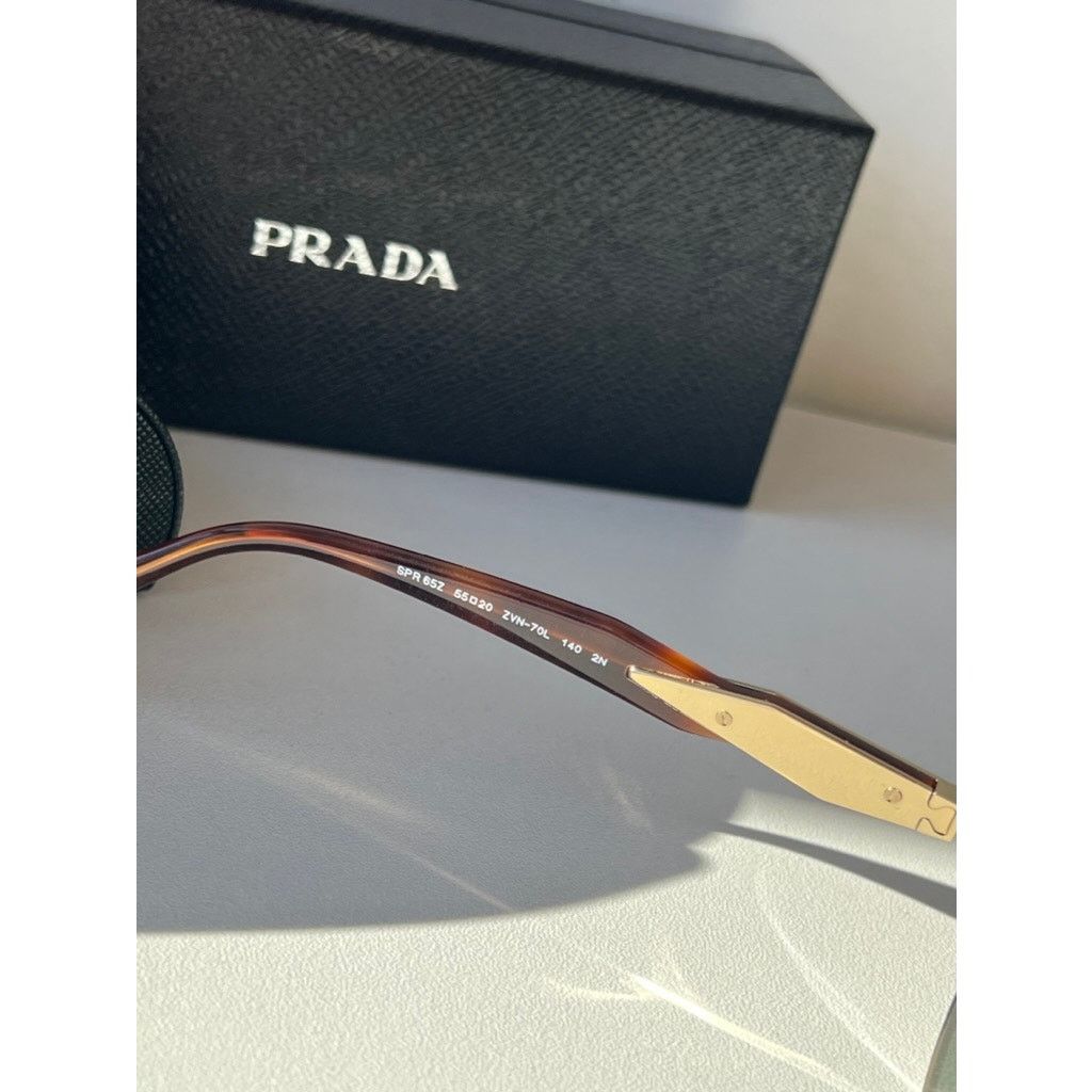 Prada NEW Prada PR65ZS Oval Sunglasses in Gold Green Size ONE SIZE - 10 Thumbnail