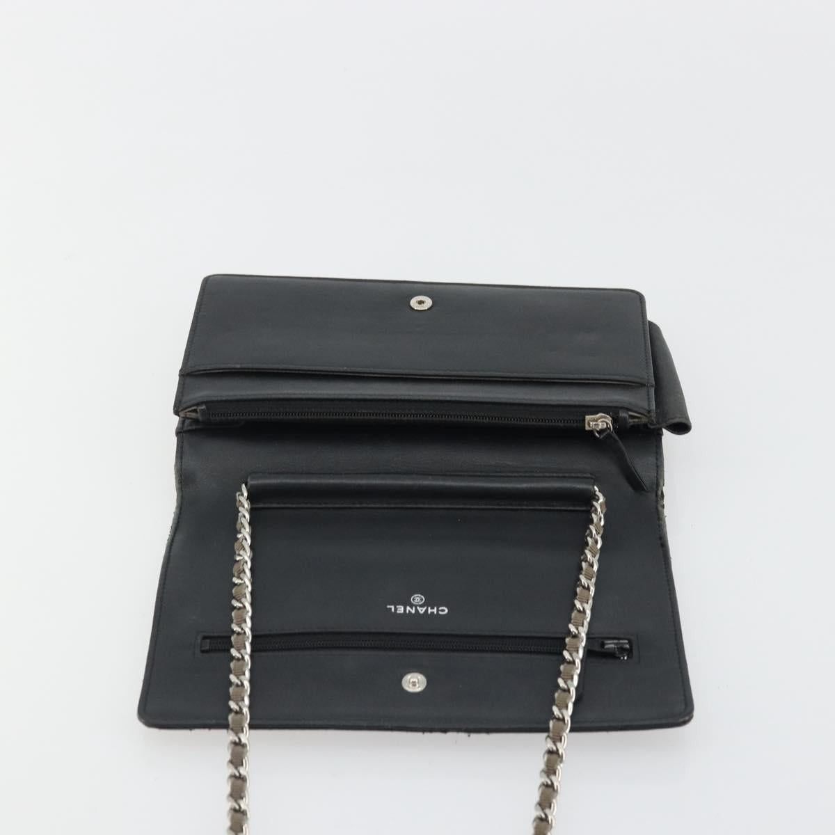 CHANEL COCO Mark Chain Shoulder Bag Patent leather Black