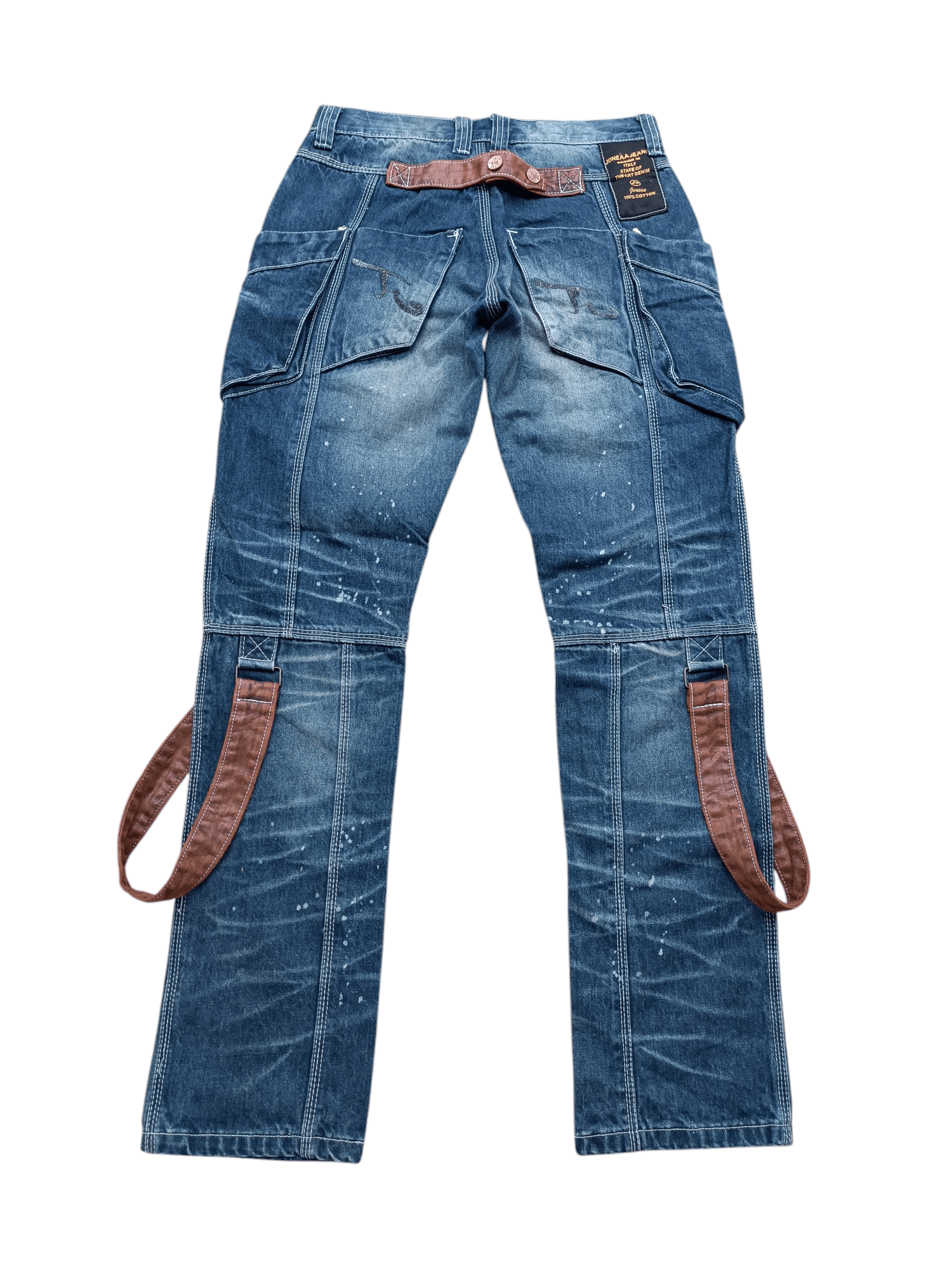 Hysteric Glamour RARE Joneaa Multi Pocket Design Knee Strap Jeans Size US 30 / EU 46 - 8 Thumbnail