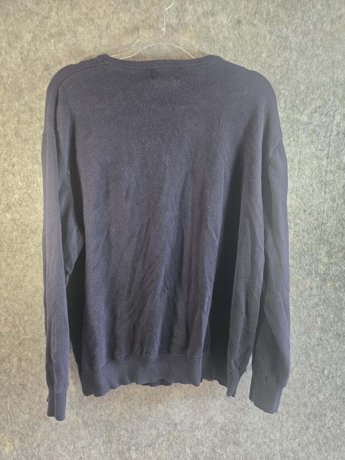 Pendleton Pendleton XL Navy V-Neck Pima Cotton Pullover Sweater Size US XL / EU 56 / 4 - 3 Thumbnail