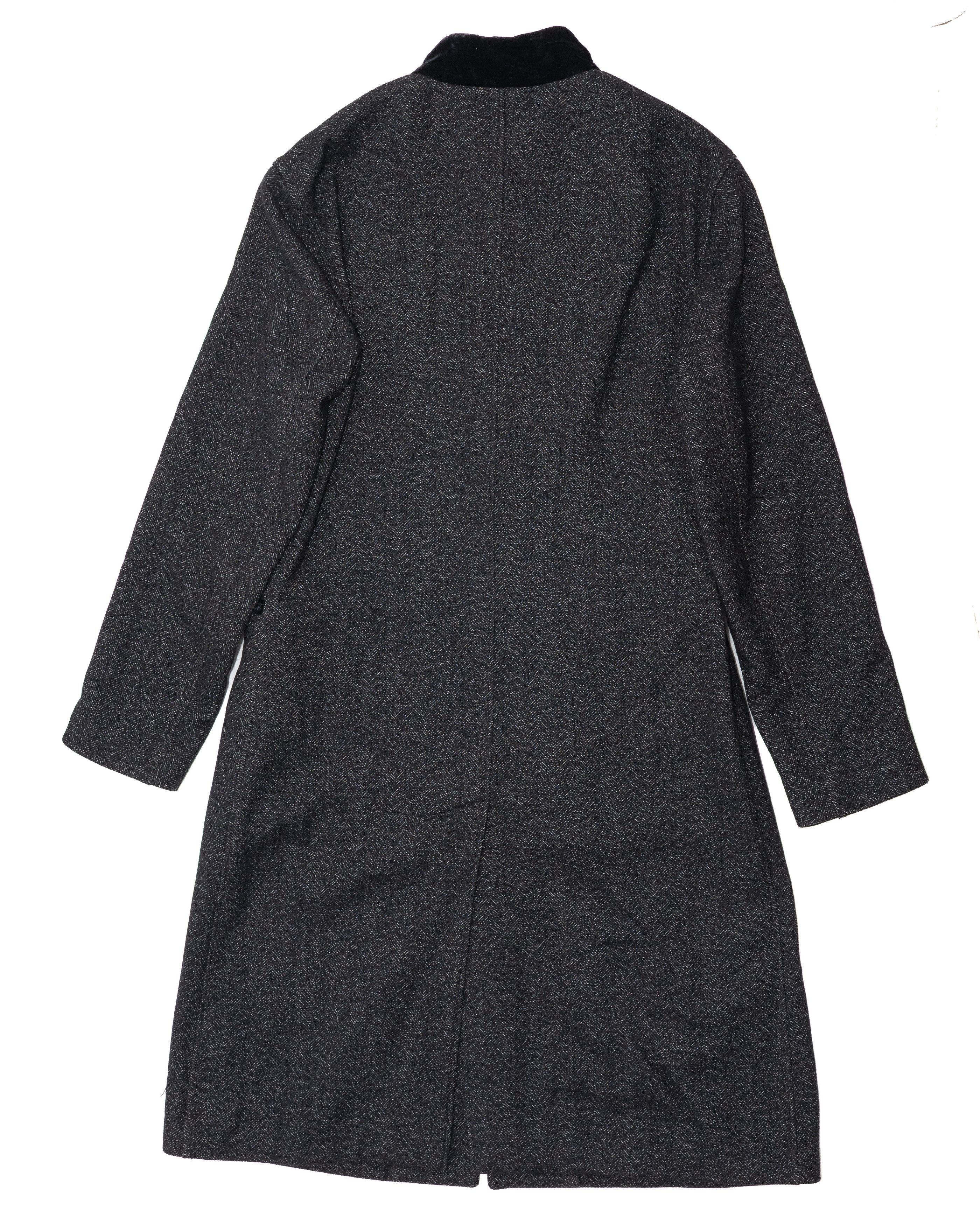 Emporio Armani EMPORIO ARMANI 2005 Wool Coat w Velvet Stand-Up Collar Size US L / EU 52-54 / 3 - 4 Thumbnail
