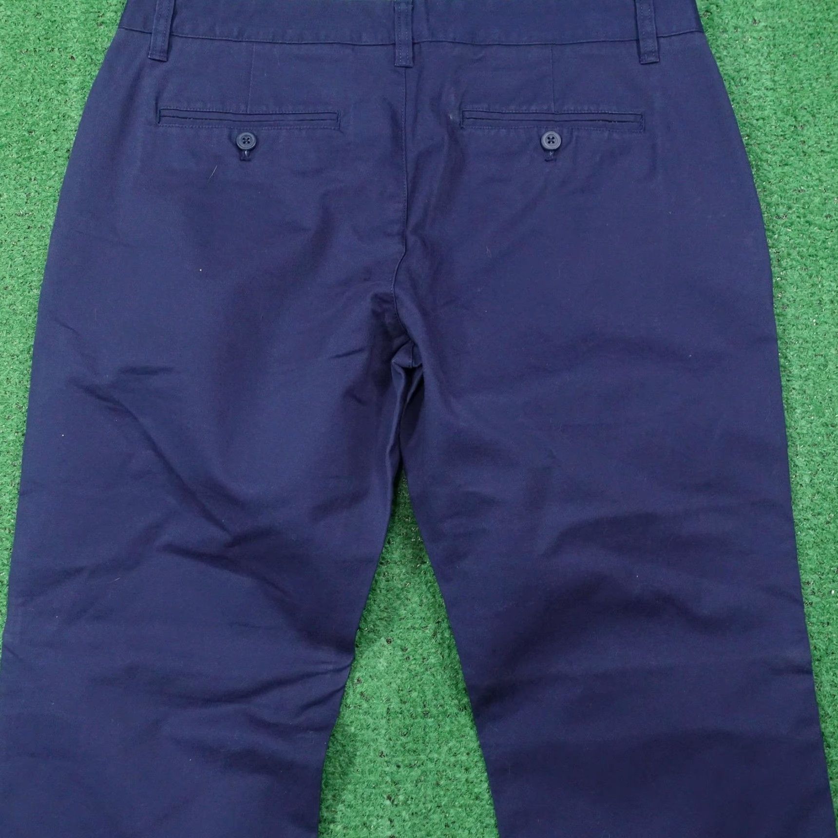 Bonobos Bonobos Pants Mens 34x34 Slim Chino Stretch Cotton Spandex Pockets Blue Solid Flat Front Zip Button-Welt Back Pockets Casual Business Men's Pants Size US 34 / EU 50 - 5 Thumbnail