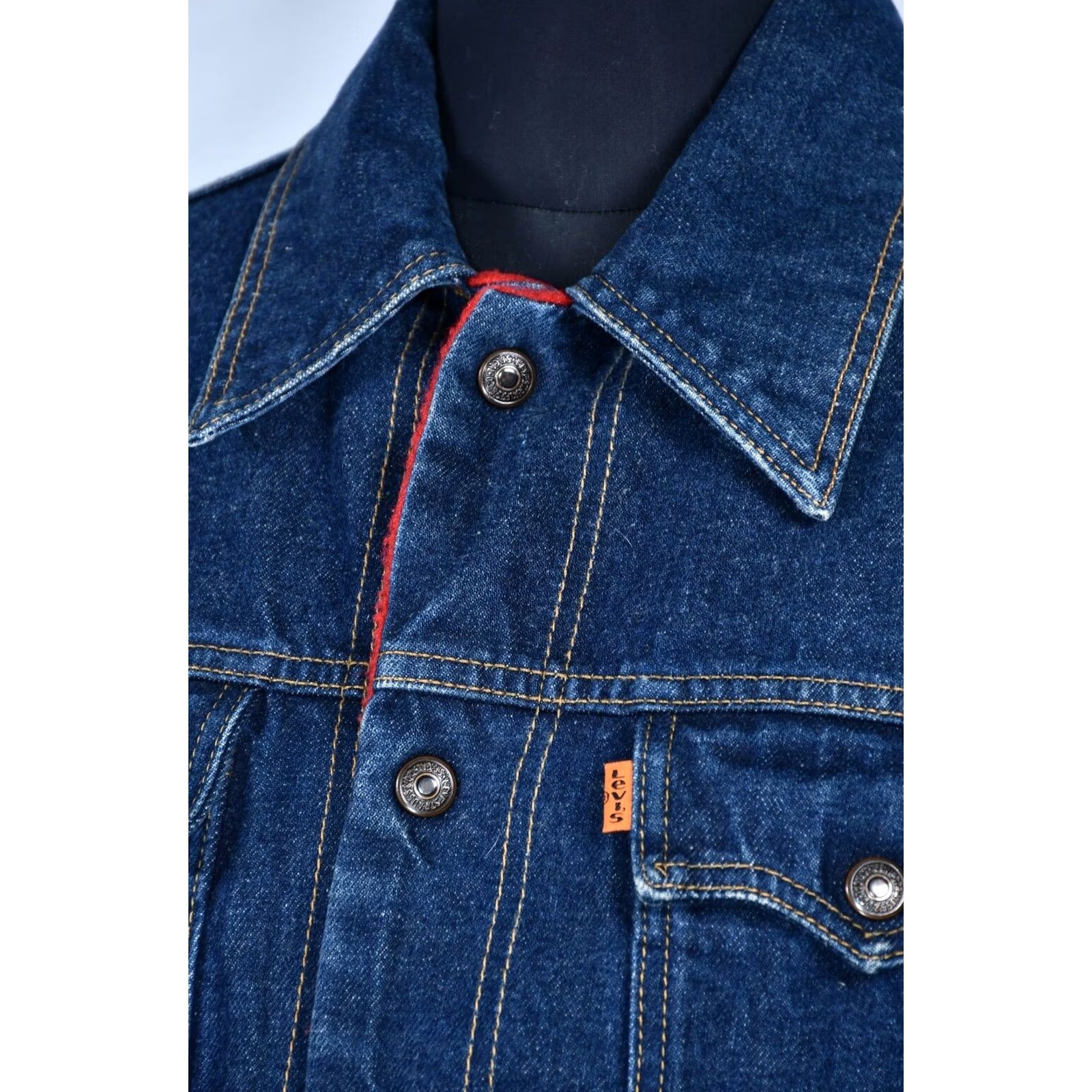 Levi's VINTAGE Levi's Jacket Women L 90s Sherpa Blue 71696 02 Italy Orange Tab Red Fur Lined 100% Genuine Very Good Size L / US 10 / IT 46 - 7 Thumbnail